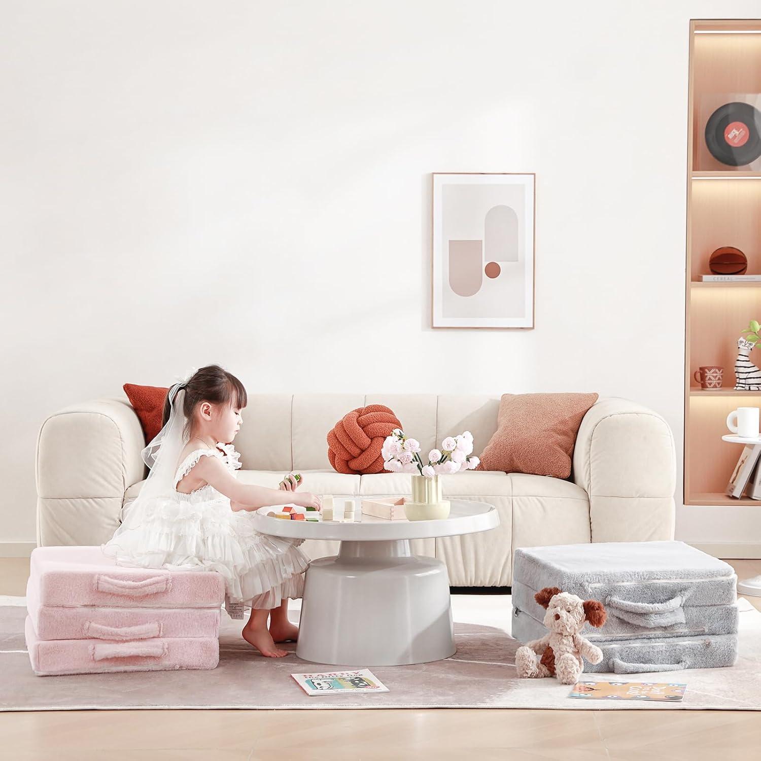 Colchón Plegable para Niños Givjoy Rosa Trifold 145x56 cm