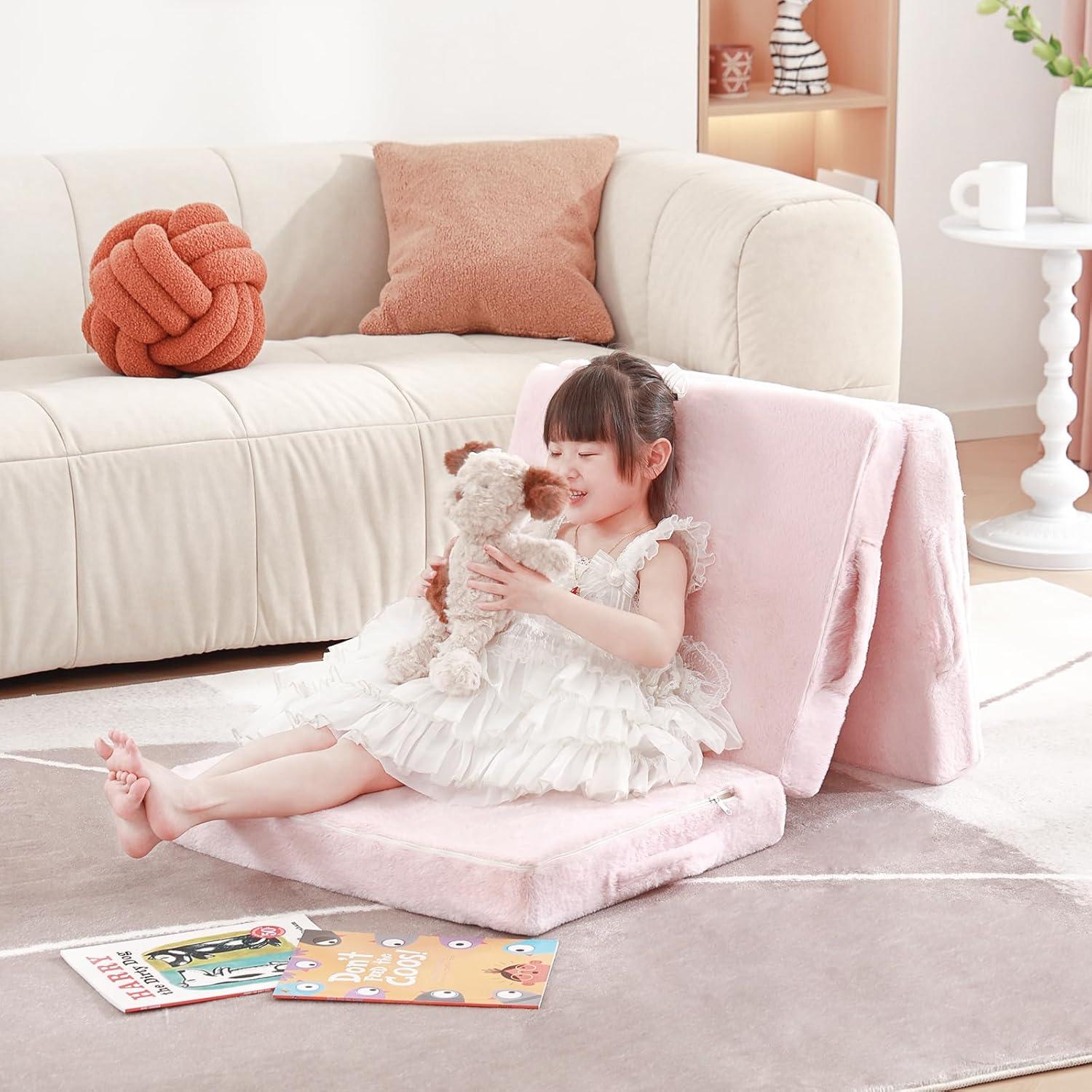 Colchón Plegable para Niños Givjoy Rosa Trifold 145x56 cm