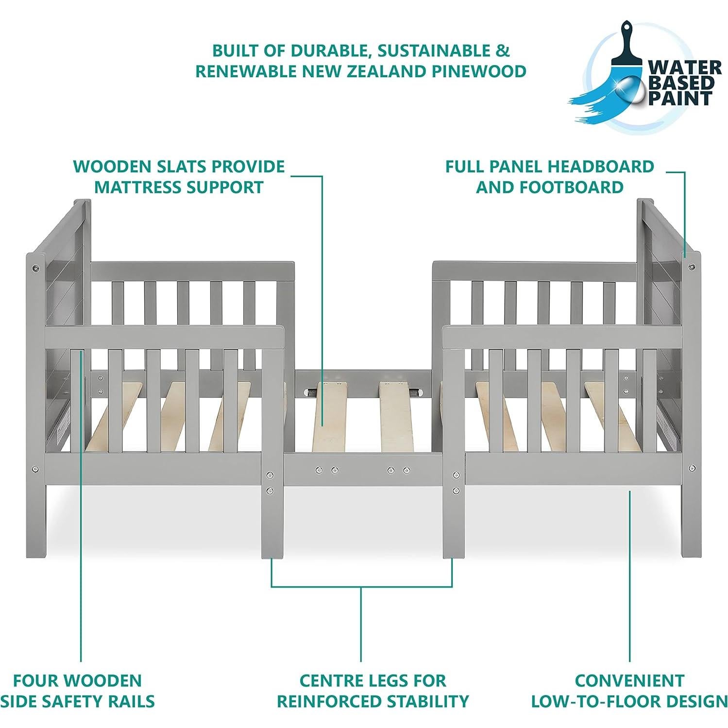 Cama Convertible Hudson 3 en 1 Dream On Me Gris Frío