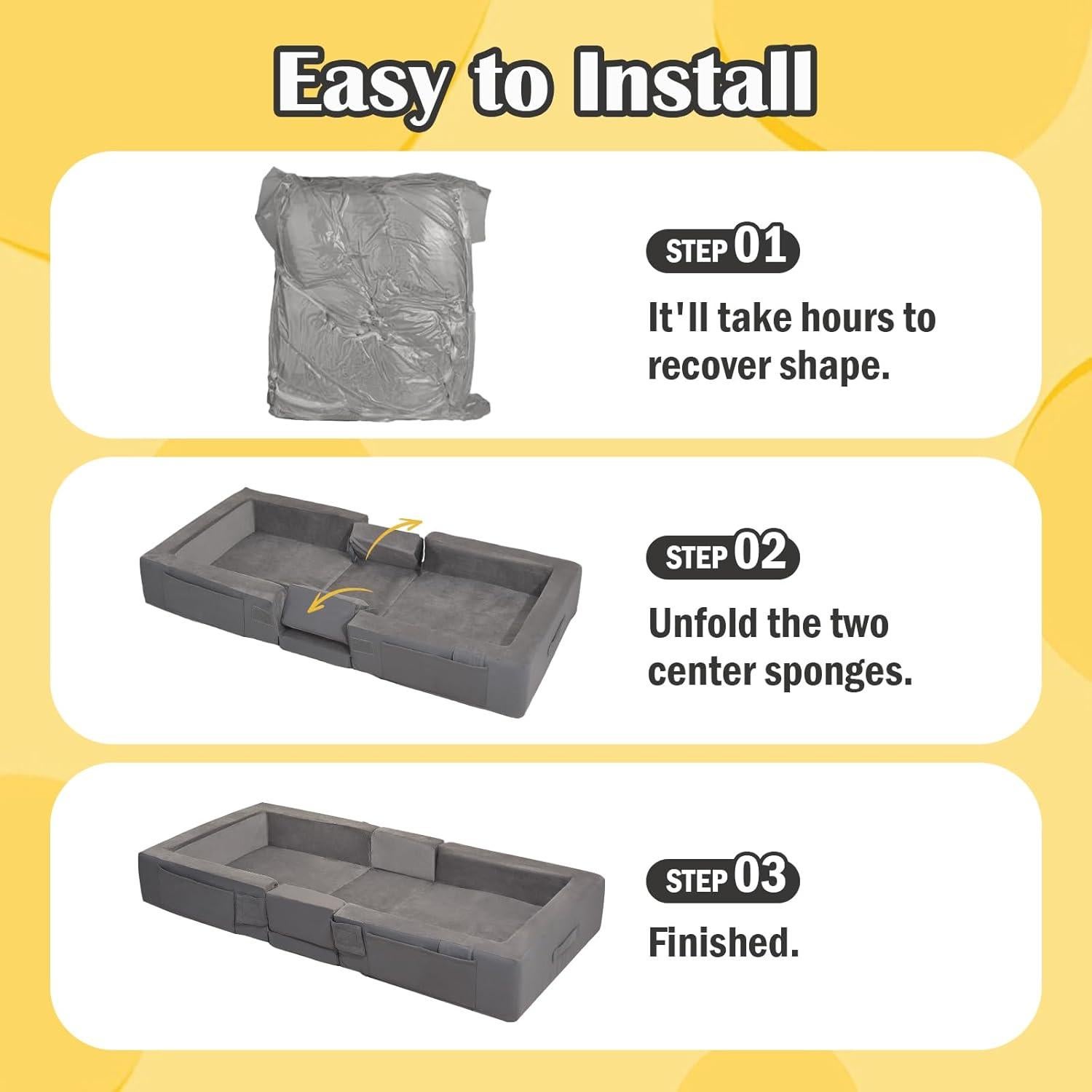 Cama de Viaje Enitya para Niños 18 Meses a 4 Años Gris