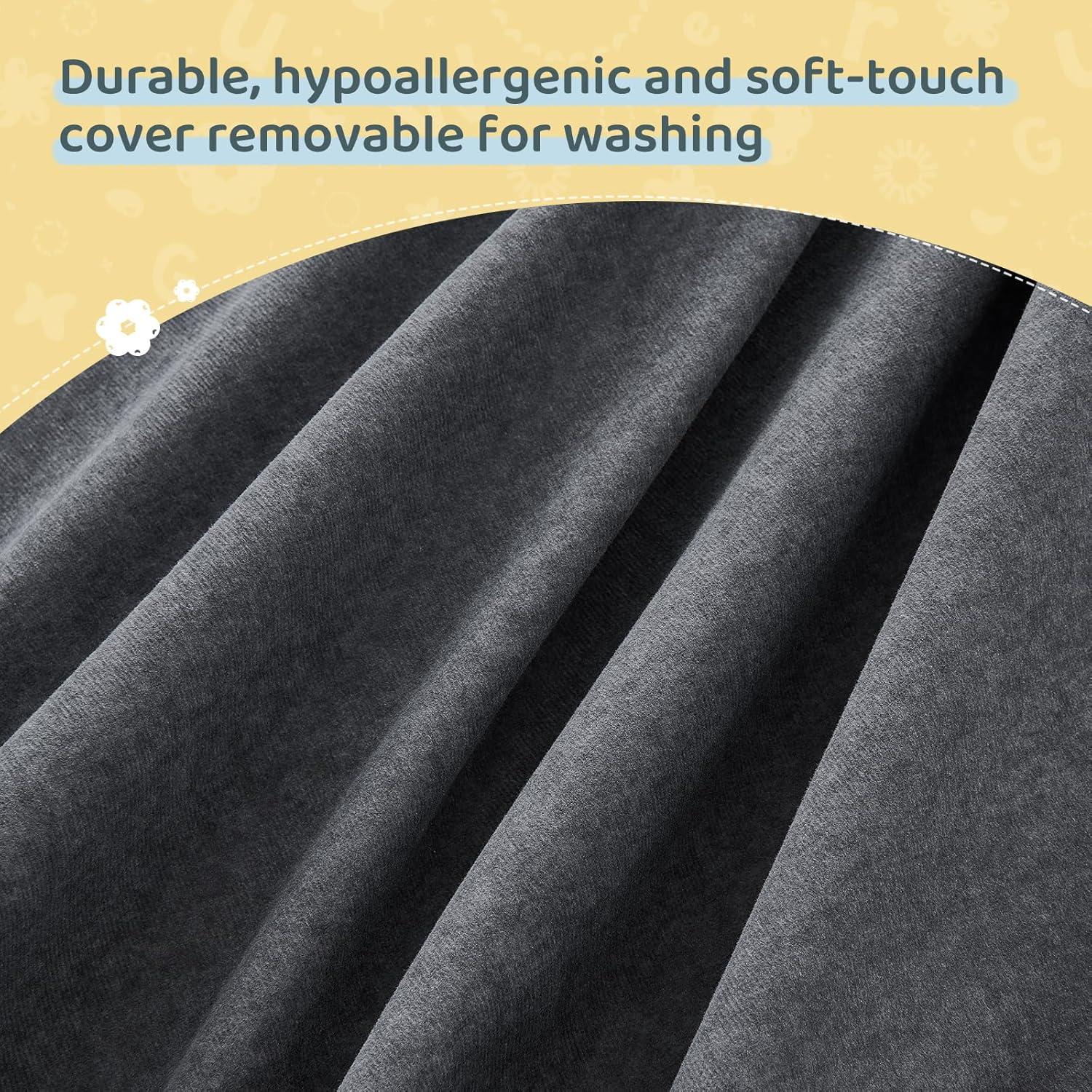 Cama de viaje para niños WeeGuruu 3 en 1 gris, espuma alta densidad