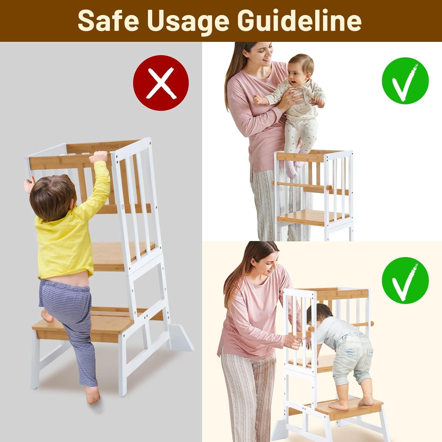 Torre de Aprendizaje Cosyland Ajustable para Niños 89 cm