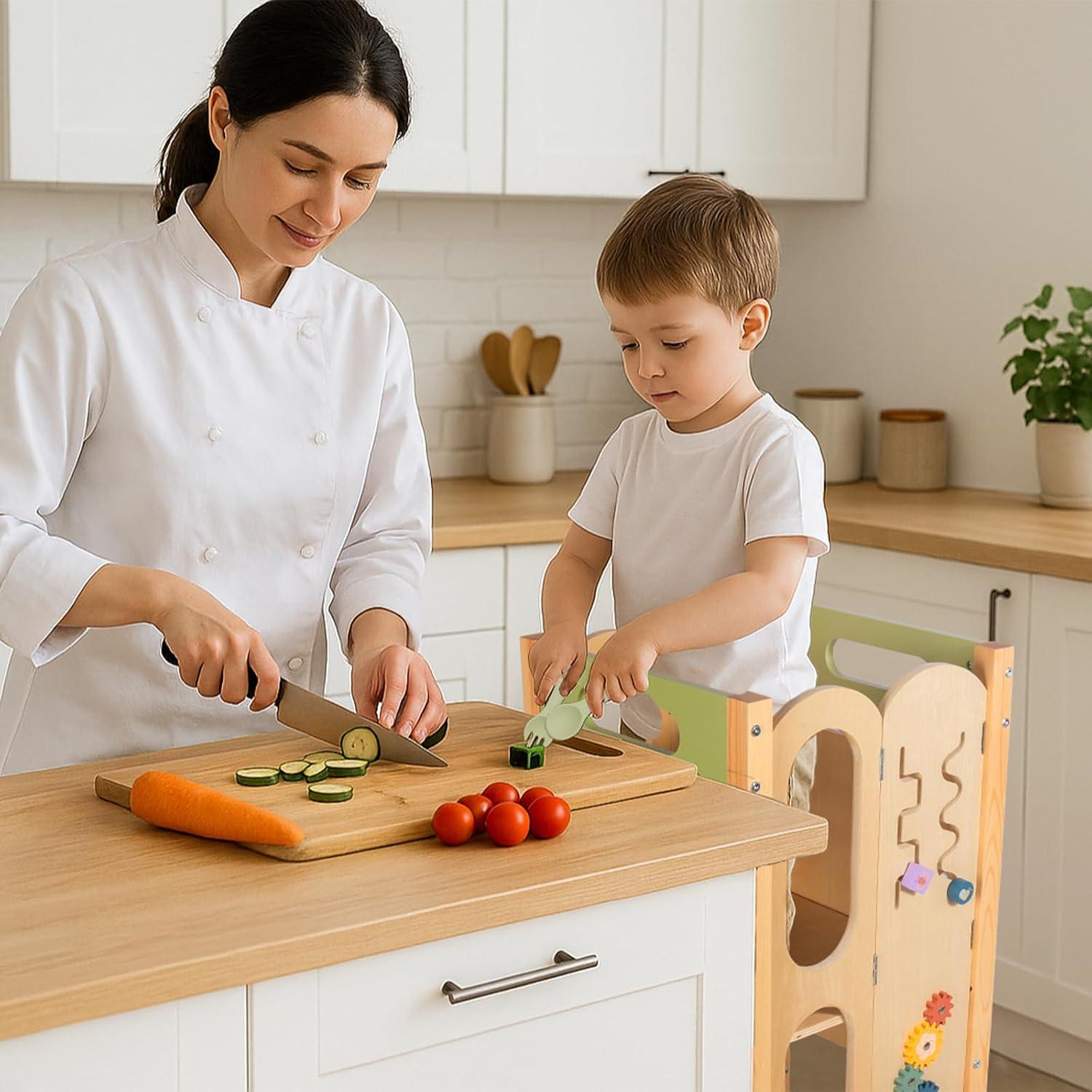 Torre Plegable 6en1 aiwo para Niños con Escalón 2 Pasos