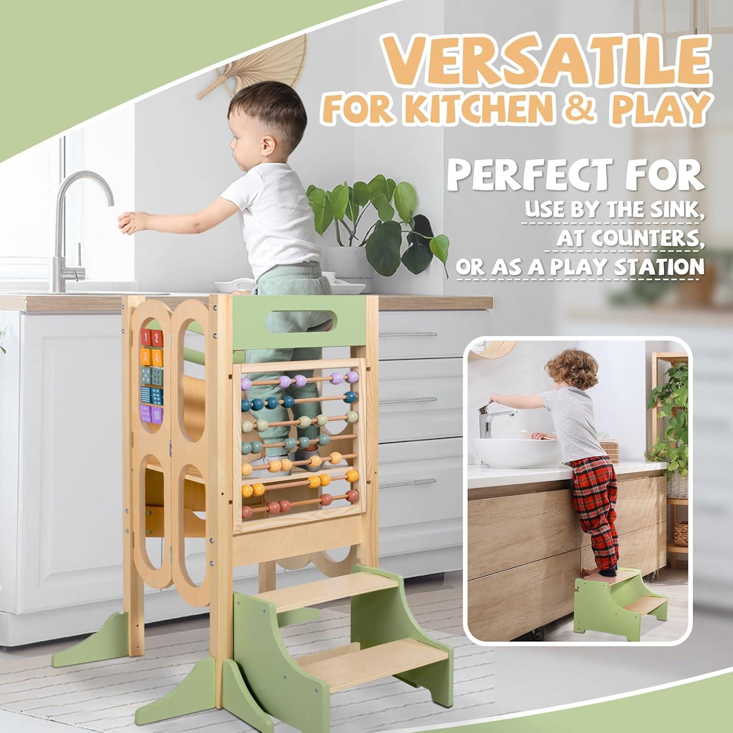 Torre Plegable 6en1 aiwo para Niños con Escalón 2 Pasos