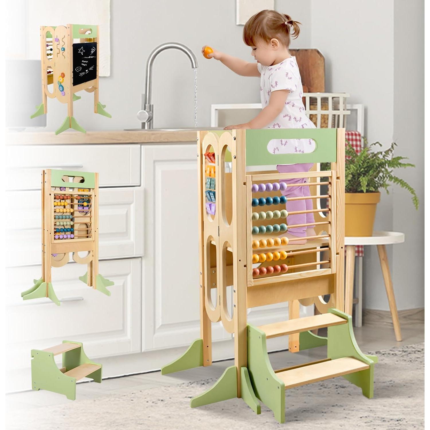 Torre Plegable 6en1 aiwo para Niños con Escalón 2 Pasos