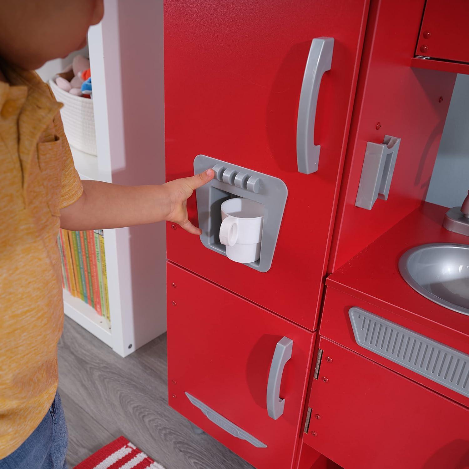 Cocina de Juguete Vintage Roja KidKraft con Acabado Inoxidable