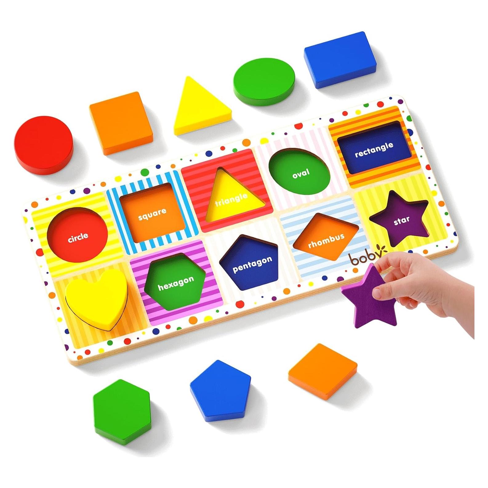 Rompecabezas Geométrico de Madera Dailyfunn 10 Piezas 1-3 Años