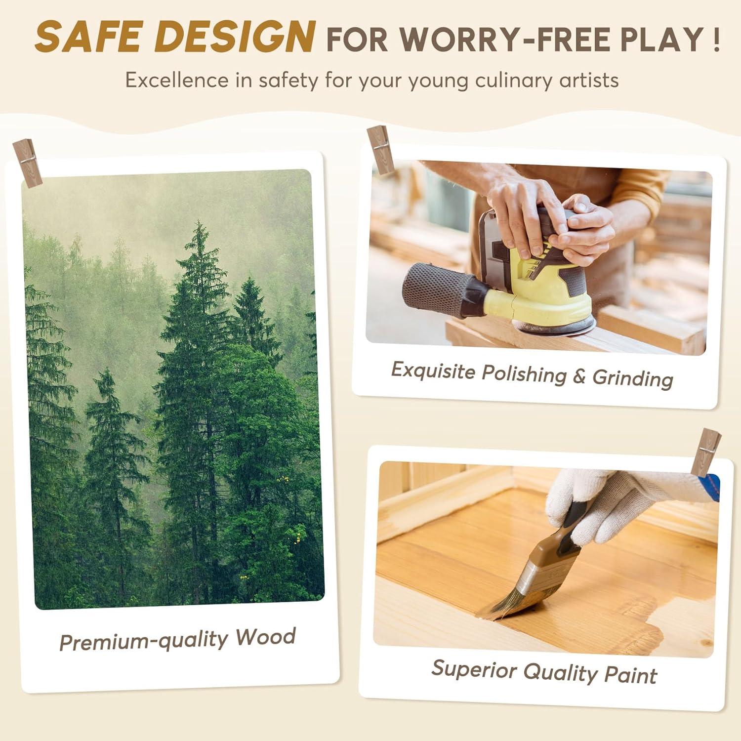 Cocina de Juguete BIERUM Azul con Luces y Sonidos 26 Piezas