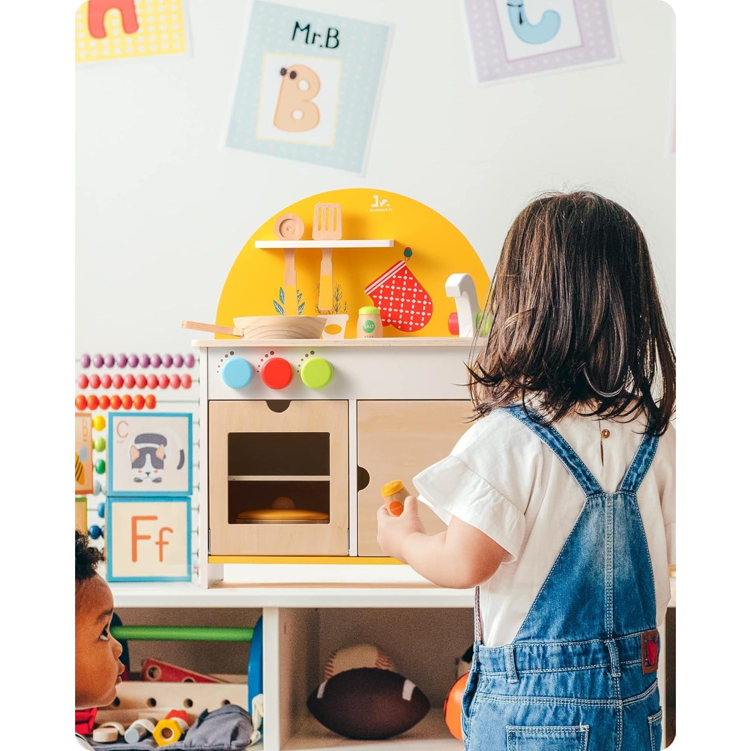 Juego de Cocina de Madera SainSmart Jr. con Accesorios 25.9x40.1x30.7cm