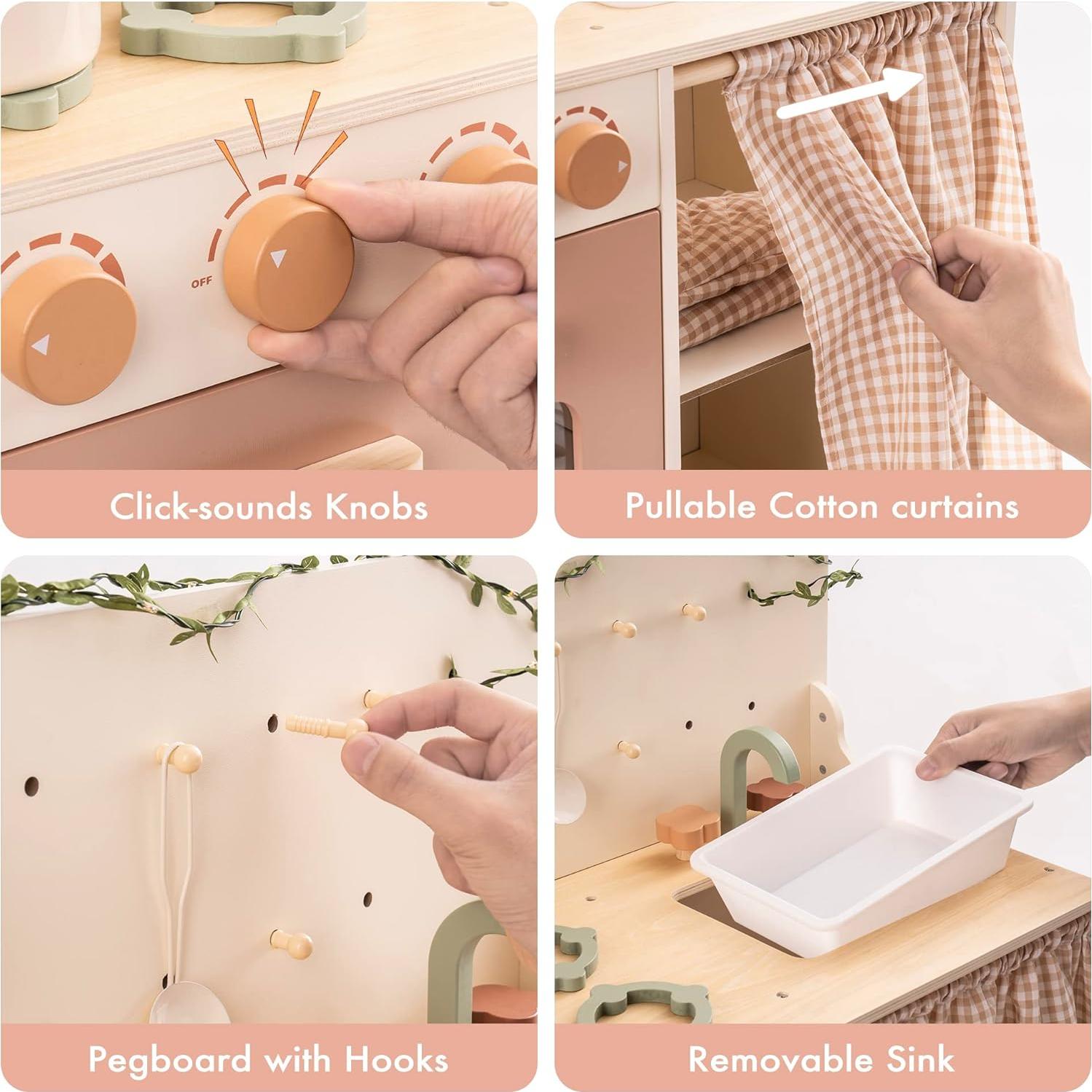 Cocina de Juguete ROBOTIME de Madera Estilo Rústico 9.16 kg