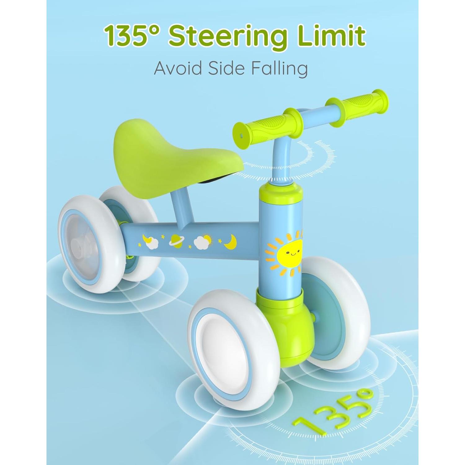 Bicicleta de Equilibrio Lilian&Gema Verde-Azul 1-2 Años