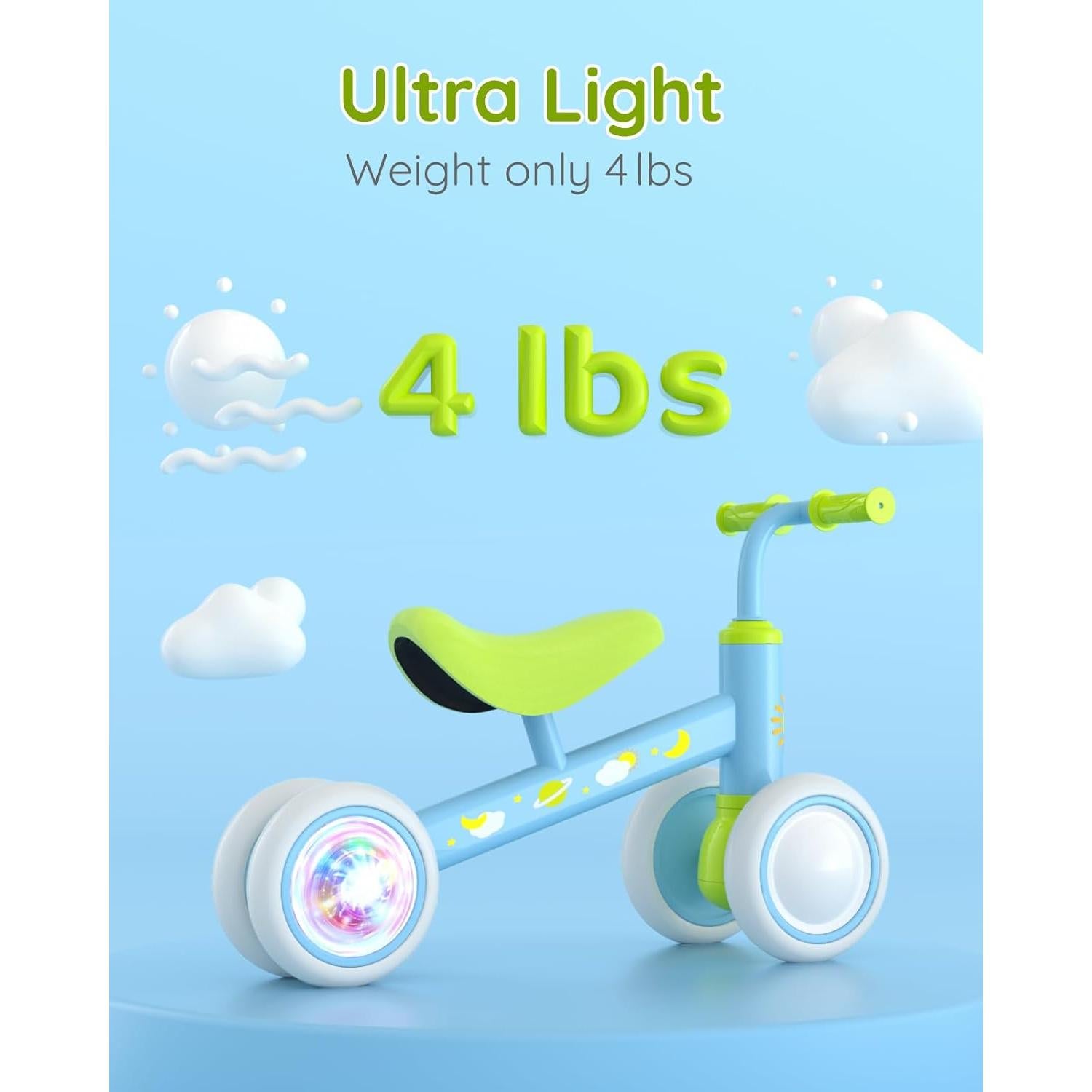 Bicicleta de Equilibrio Lilian&Gema Verde-Azul 1-2 Años