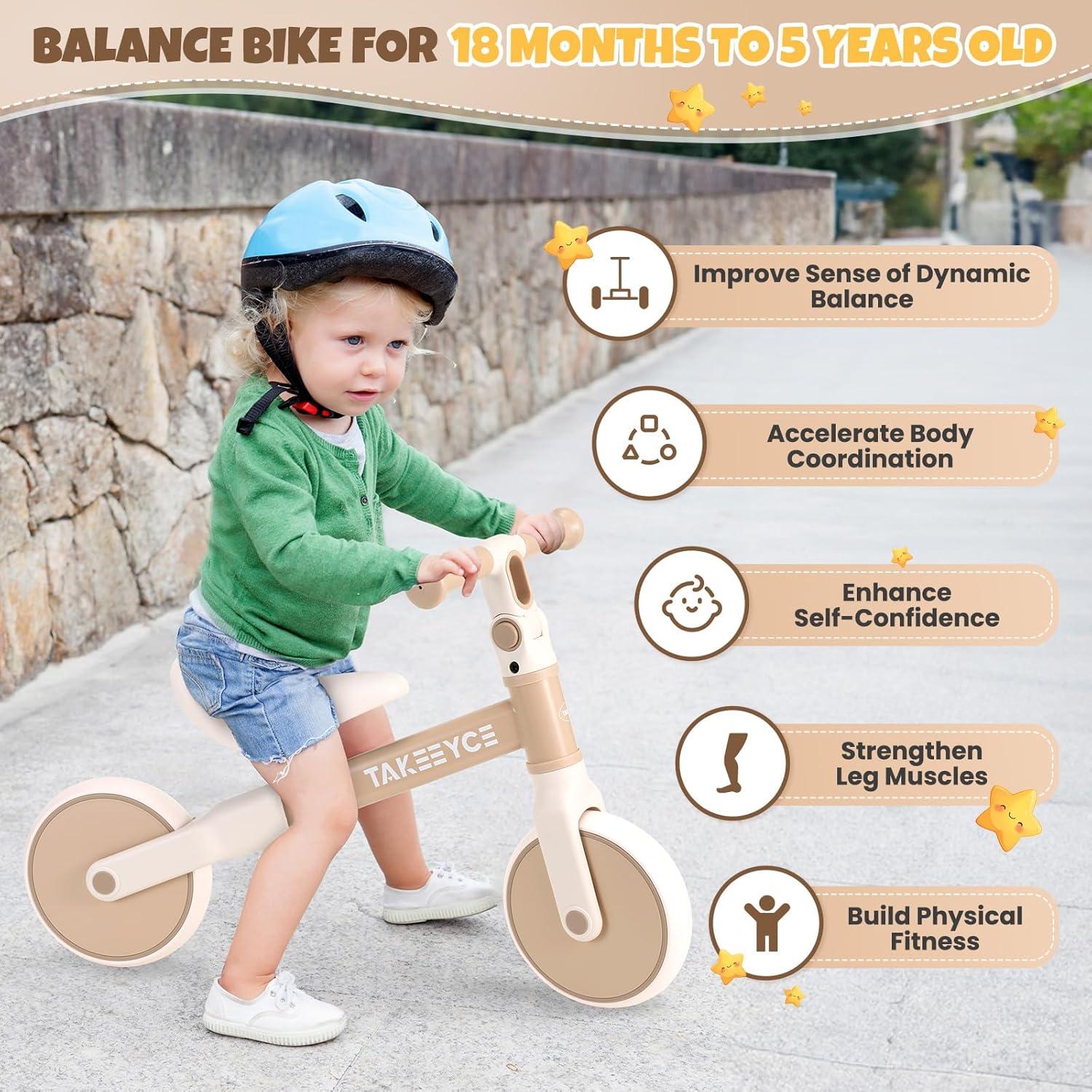 Bicicleta de Equilibrio Takeeyce para Niños 18 Meses a 5 Años