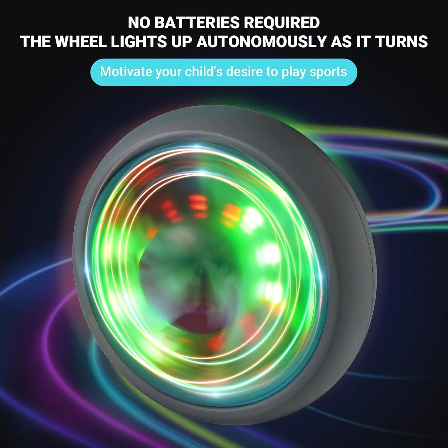 Bicicleta de Equilibrio AmazingJoy Azul 1-3 Años 4 Ruedas Iluminadas