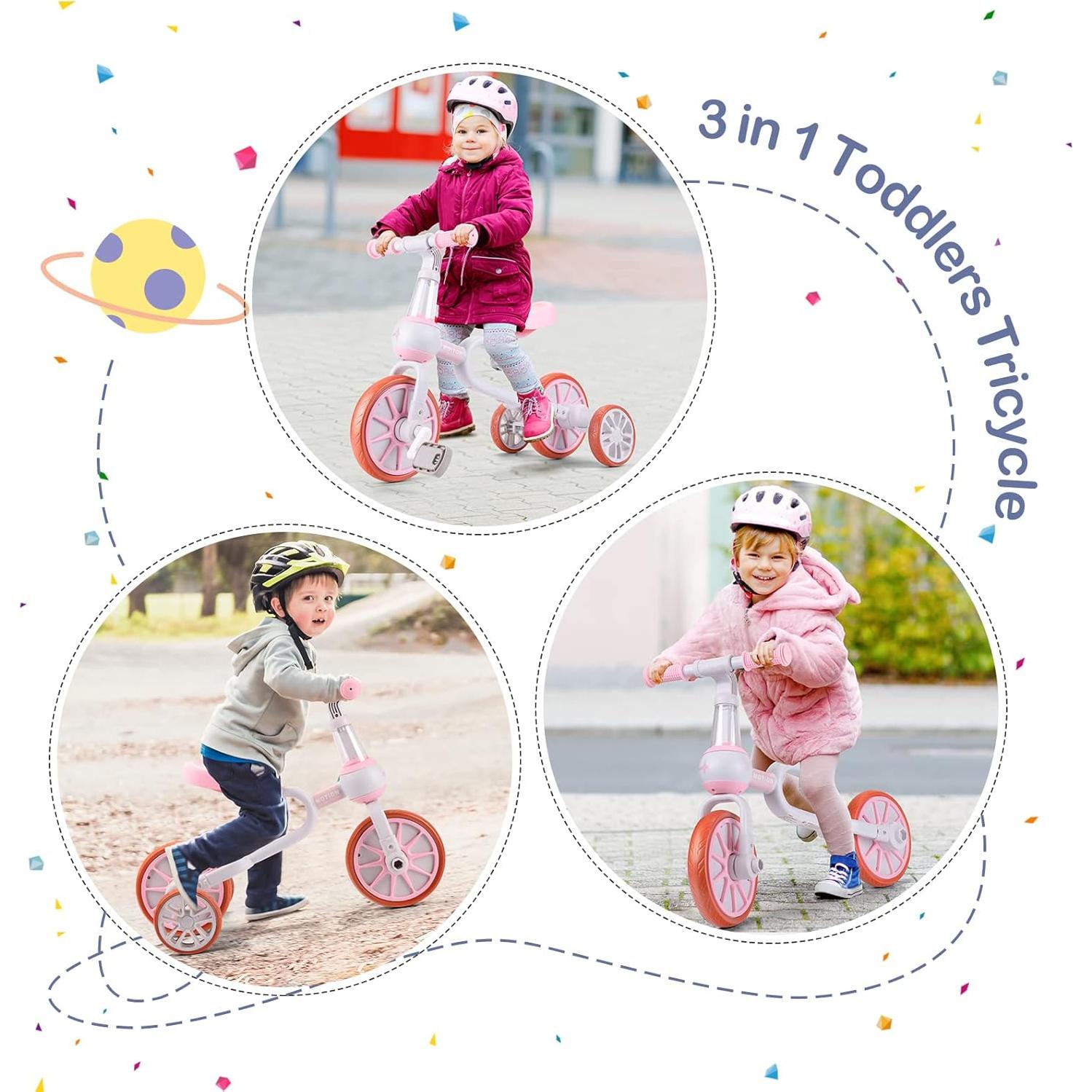 Triciclo Infantil XIAPIA UU Rosa Ajustable 2-4 Años