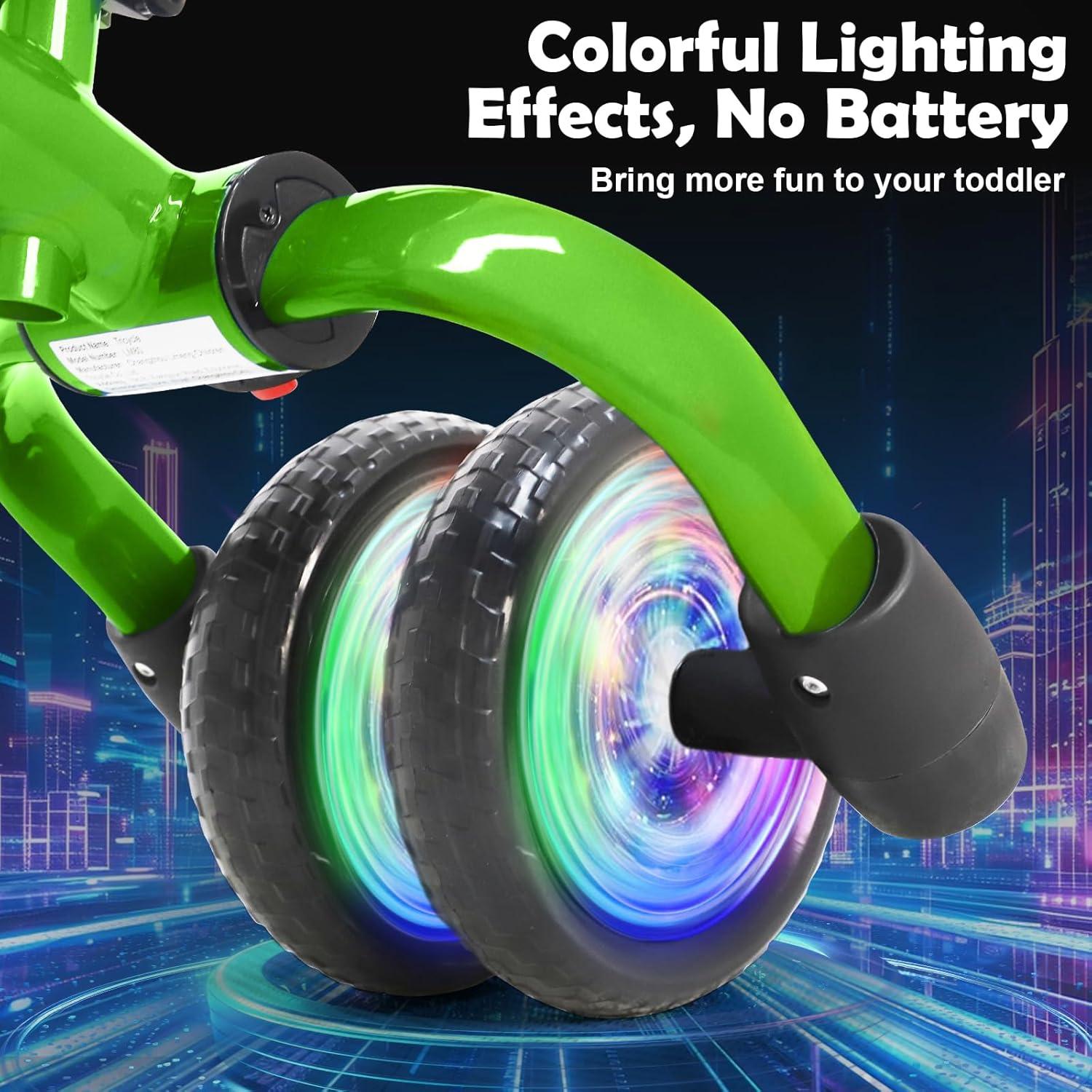 Triciclo 3 en 1 YGJT Verde para Niños 2 a 5 Años Ajustable