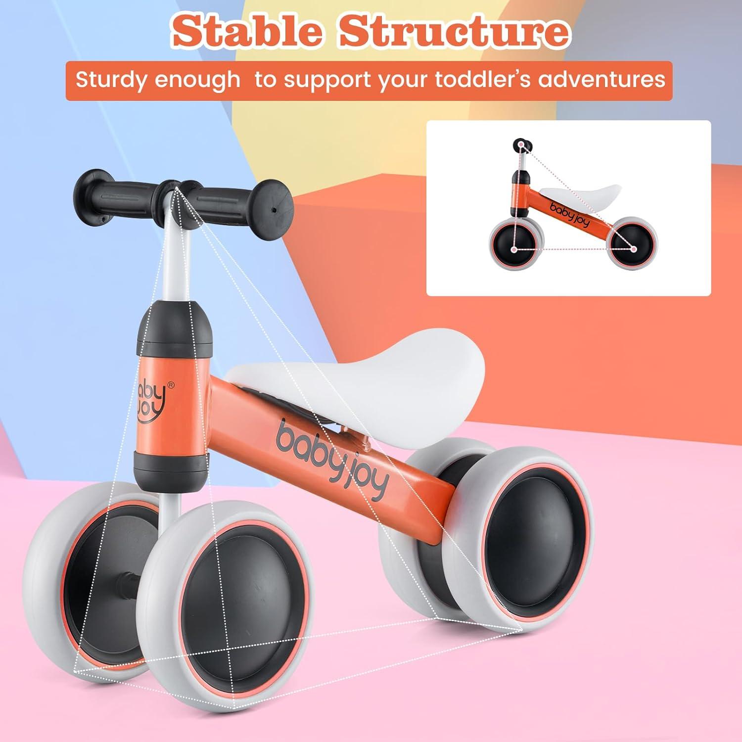 Bicicleta de Equilibrio BABY JOY para Niños 2 Años Naranja