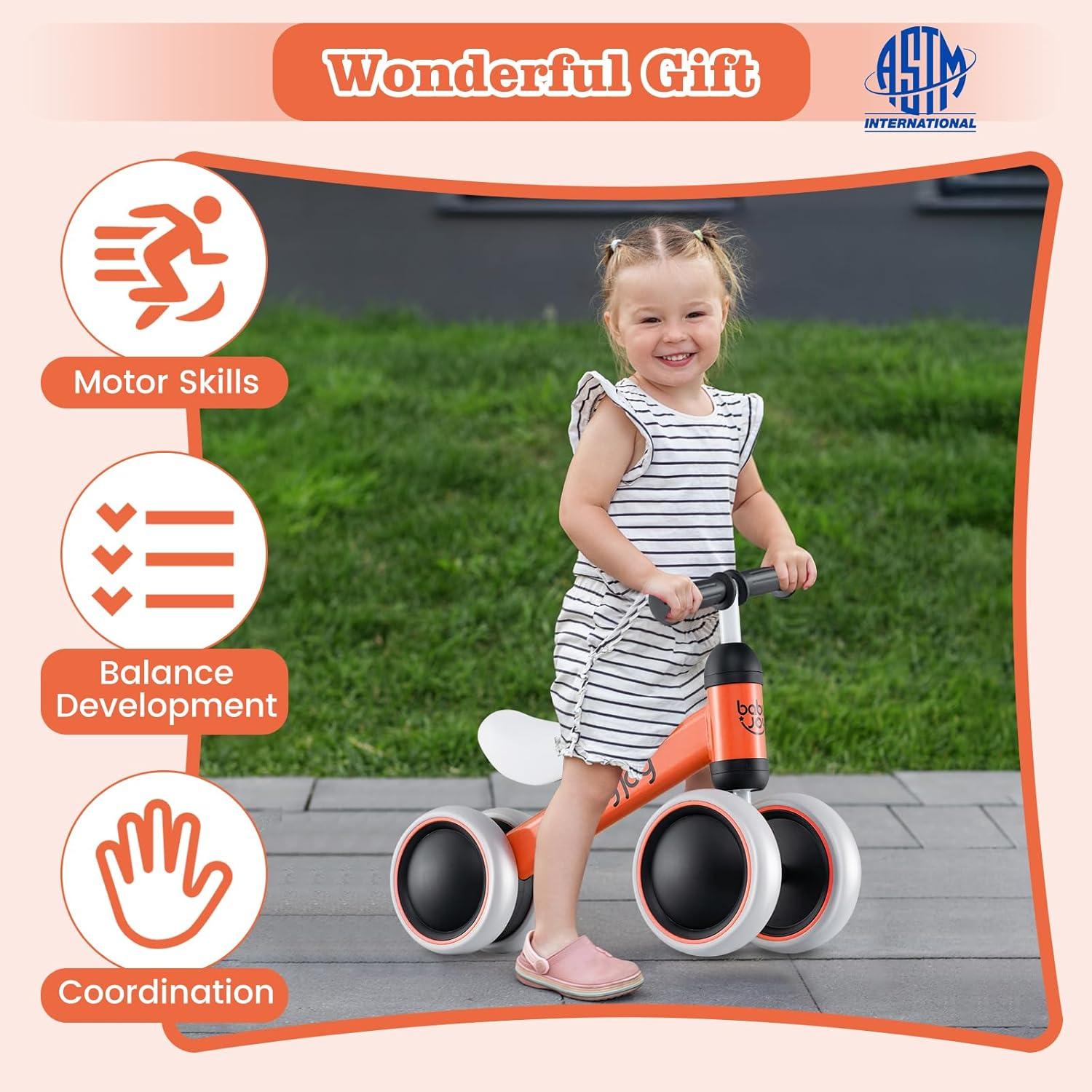 Bicicleta de Equilibrio BABY JOY para Niños 2 Años Naranja