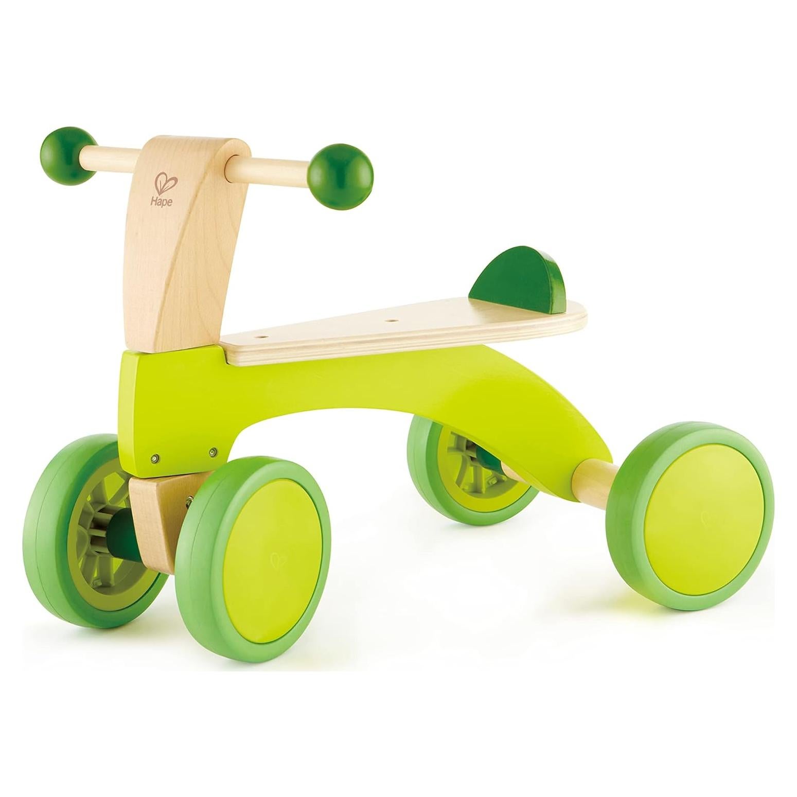 Bicicleta de empuje de madera Hape E0101 verde para niños