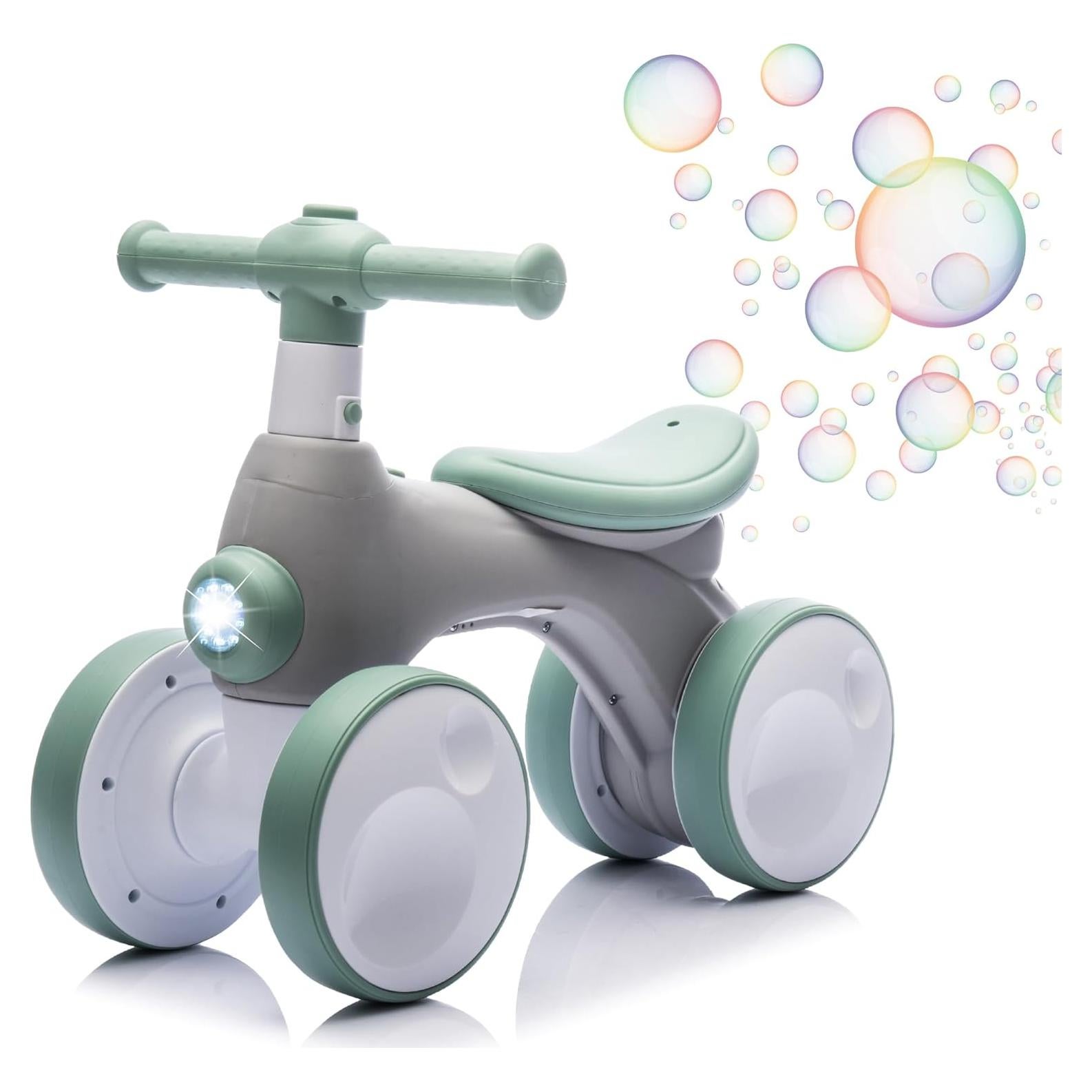 Bicicleta de Equilibrio JoyRydz para Bebés 12-36 Meses Verde y Gris
