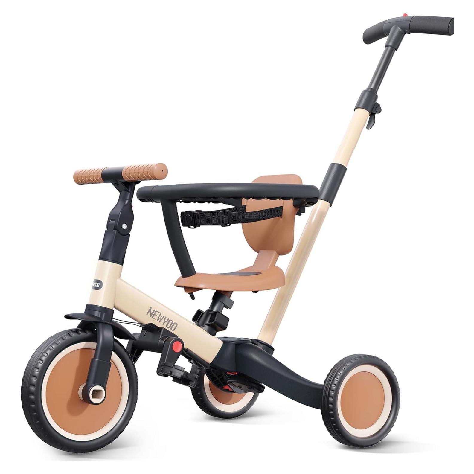 Triciclo 5 en 1 newyoo TR008 para Niños 1-3 Años Crema