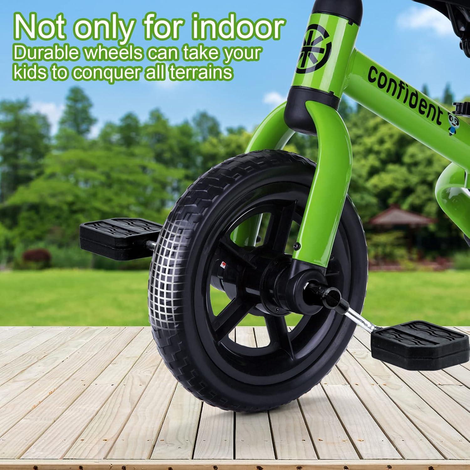 Triciclo 3 en 1 YGJT Verde para Niños 2 a 5 Años Ajustable