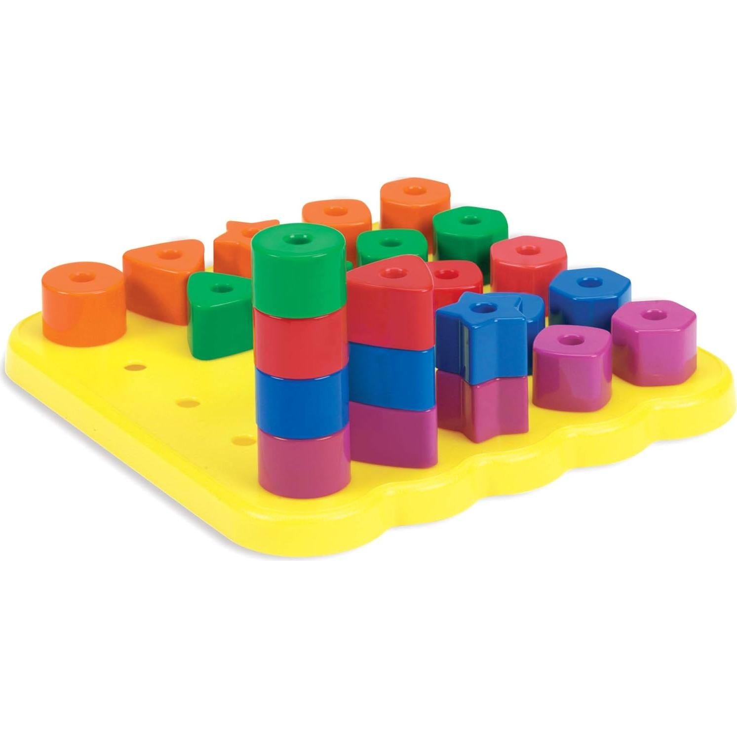 Tablero de Clavos Apilables Recursos de Aprendizaje 27 Piezas