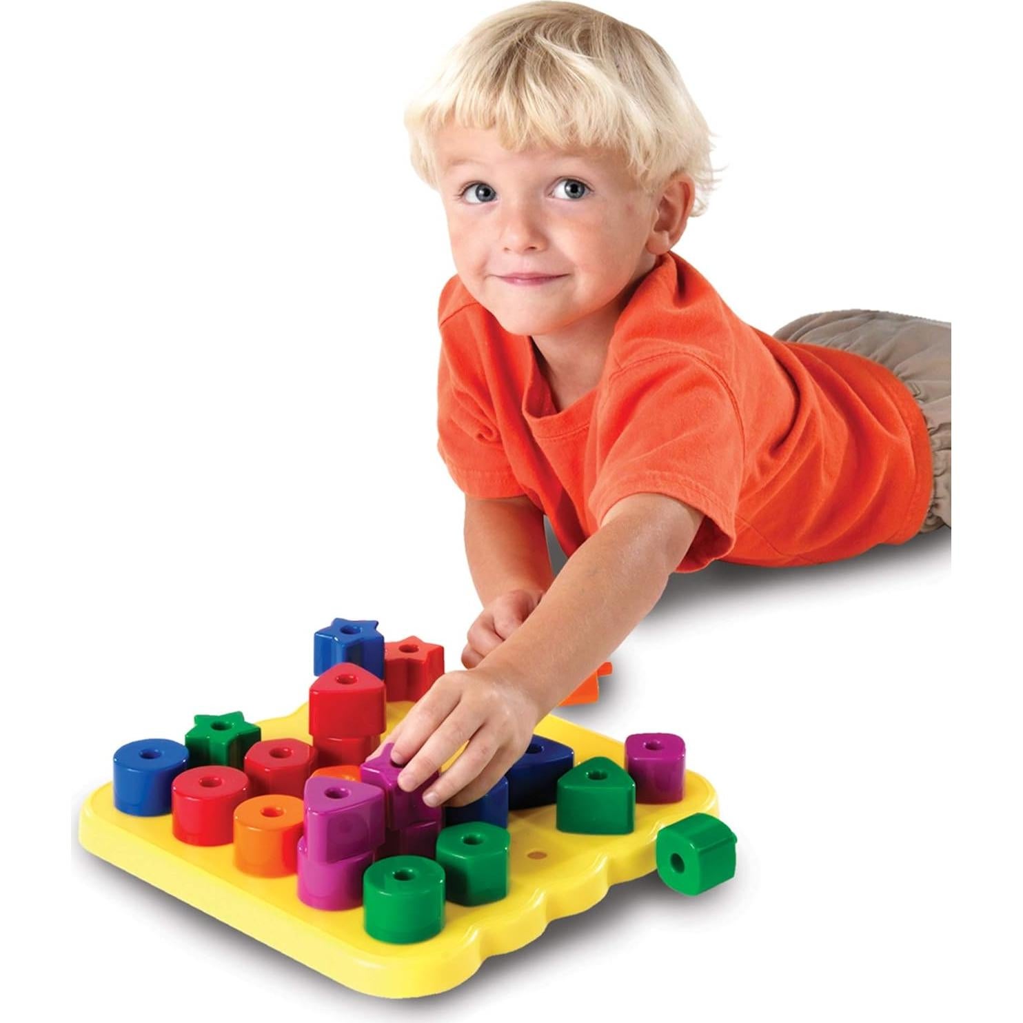 Tablero de Clavos Apilables Recursos de Aprendizaje 27 Piezas