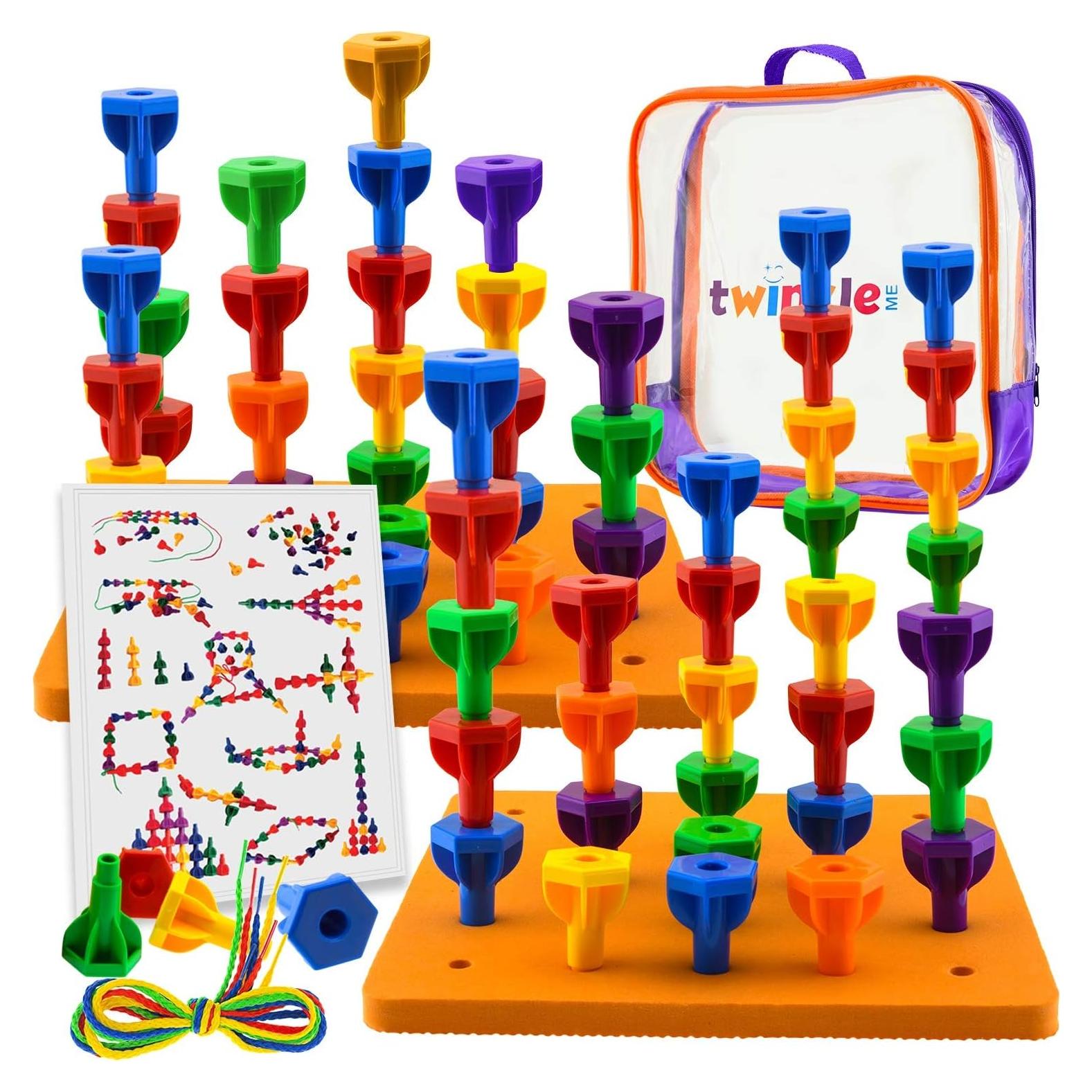 Juego de Mesa Pegs Jumbo Twinkle Me | 48 Clavos + 2 Tableros
