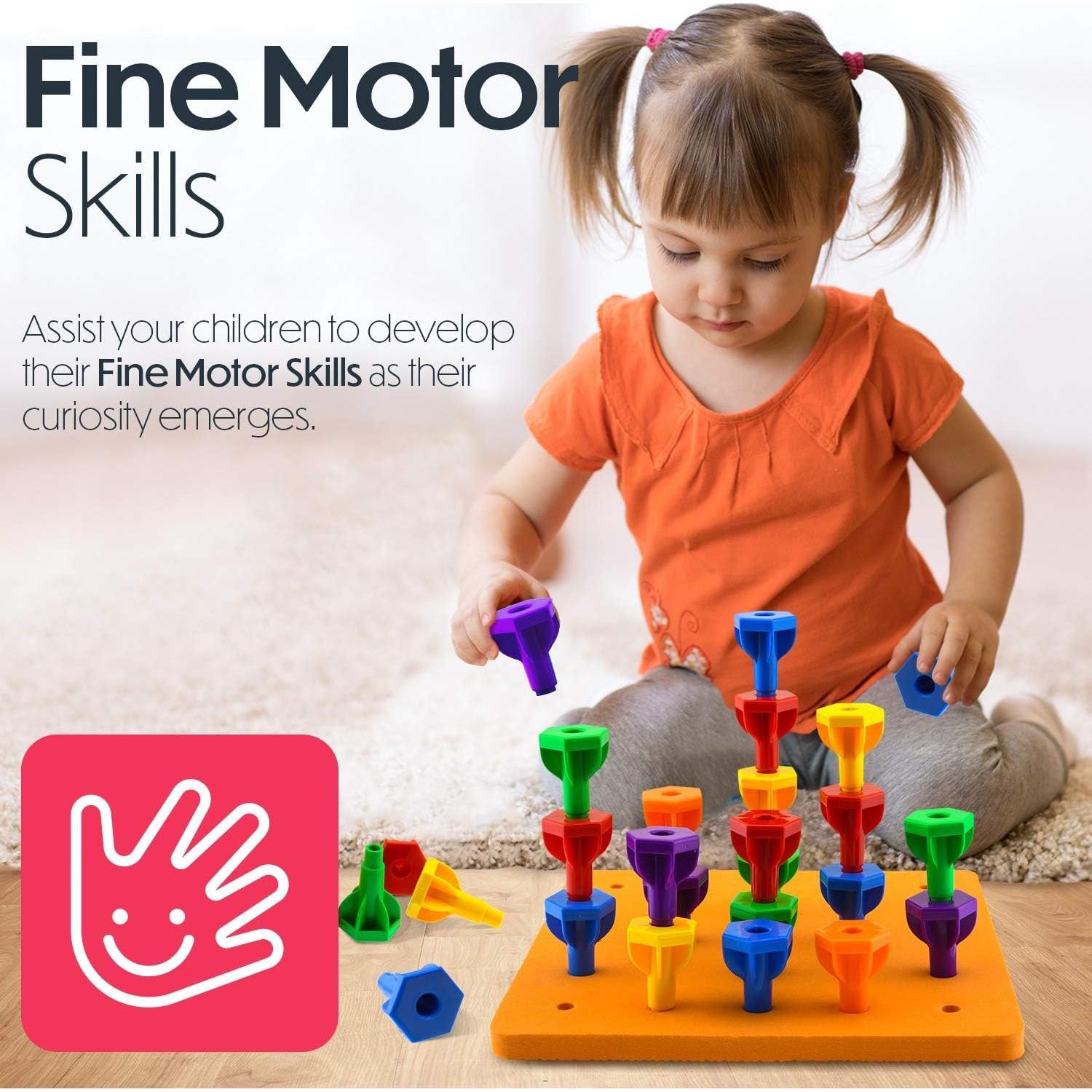 Juego de Mesa Pegs Jumbo Twinkle Me | 48 Clavos + 2 Tableros