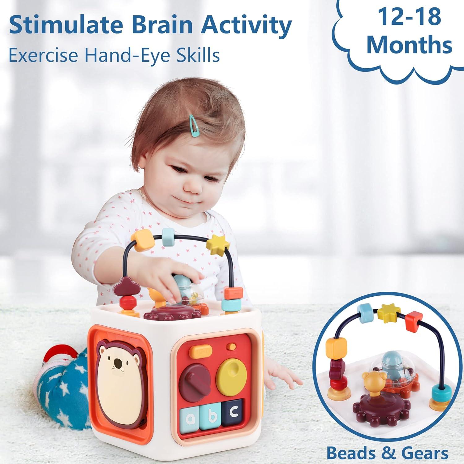Cubo de Actividad iPlay, iLearn 6 en 1 para Bebés 0-5 Años