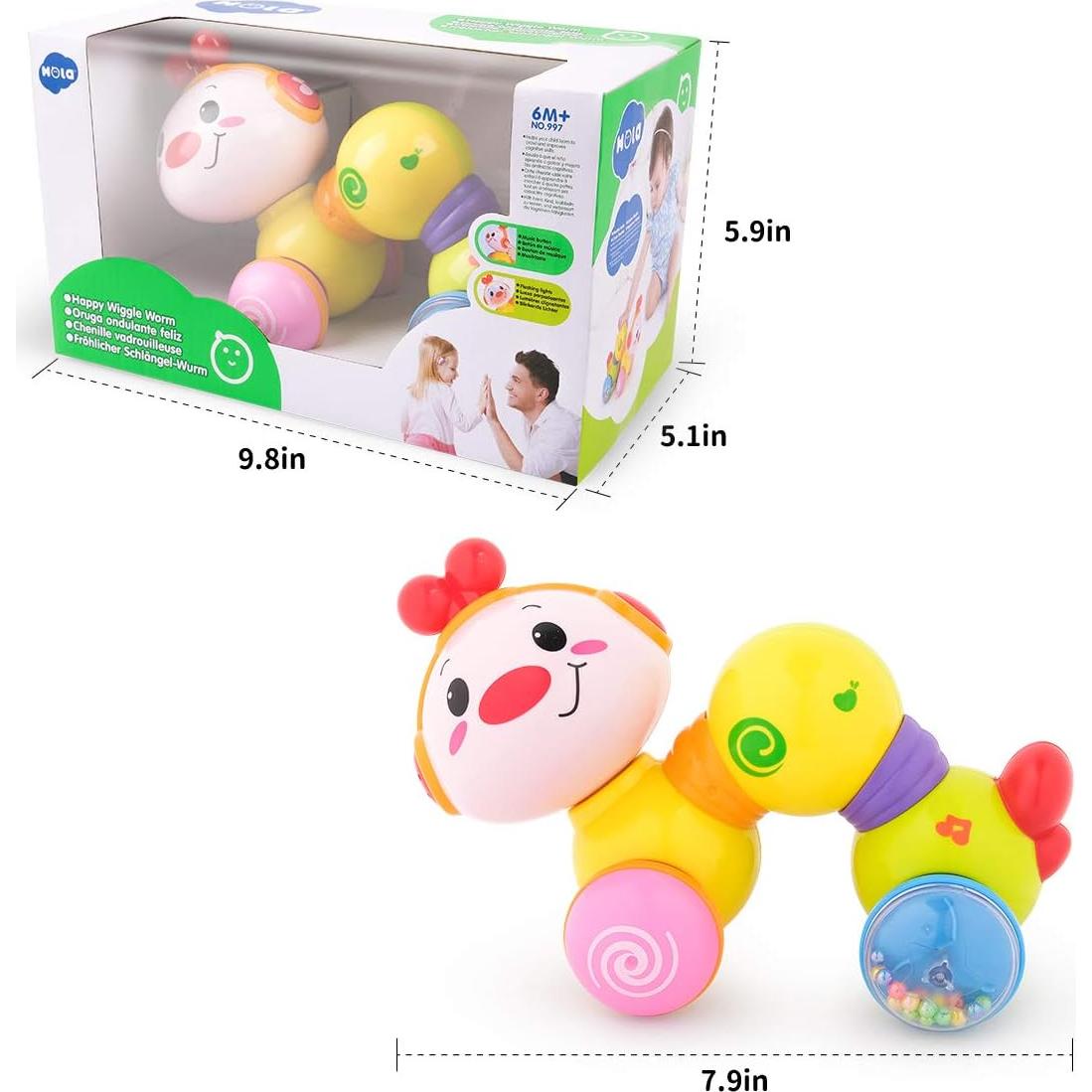 Juguete Musical Interactivo Vanmor Oruga 6-12 Meses