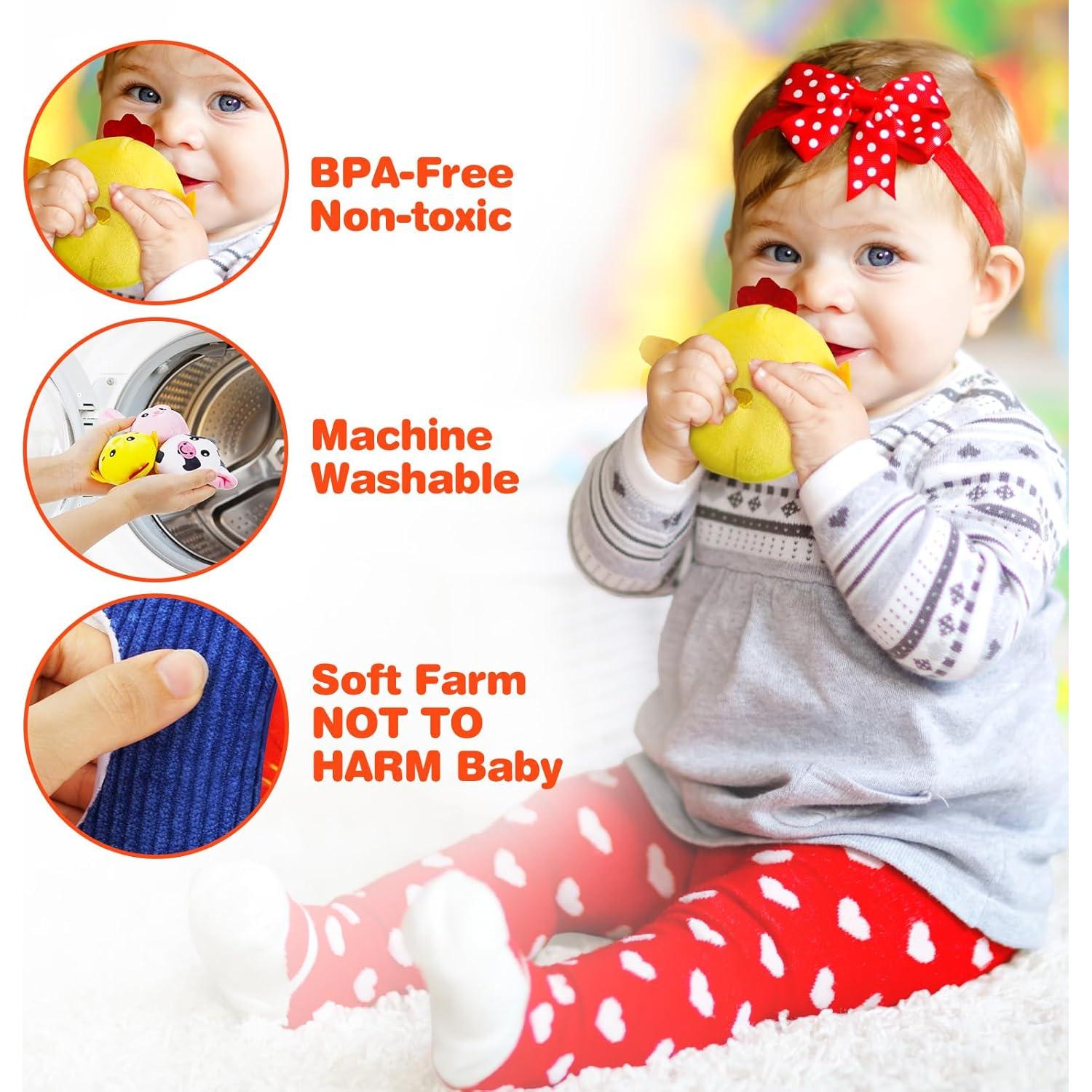 Juguete de Granja Suave Grasili para Bebés 6-12 Meses