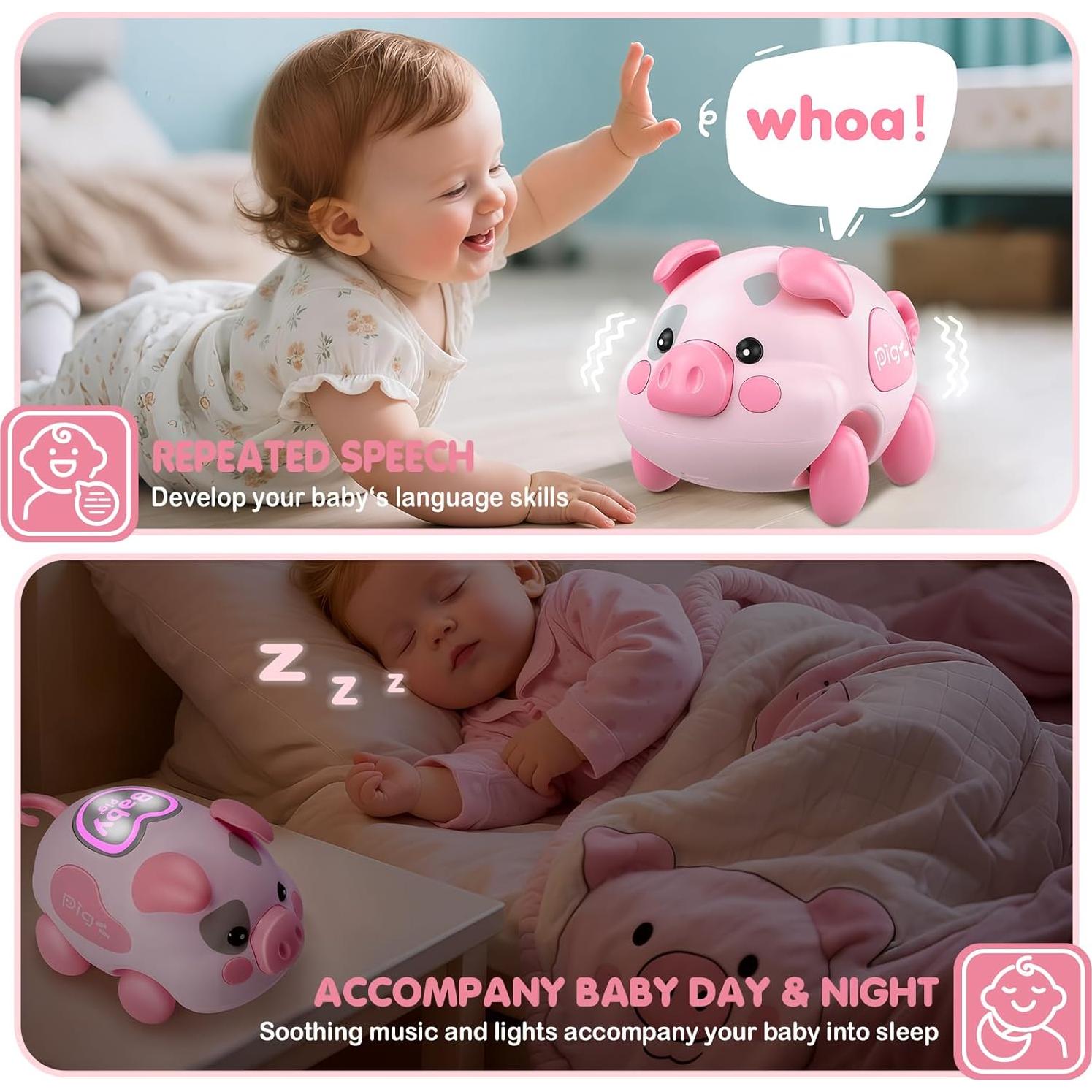 Juguete Musical Cerdito LACCHOUFEE 6-18 Meses Luz y Sonido