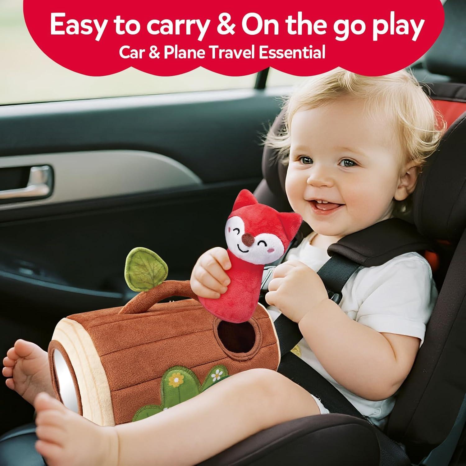 Juguete Sensorial para Bebés Cutezone - Tronco con Animales 6-12 Meses