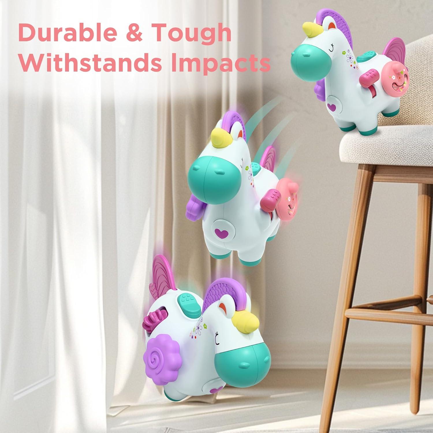 Cubo de Actividades Unicornio iPlay, Juguete Montessori 0-3 Años