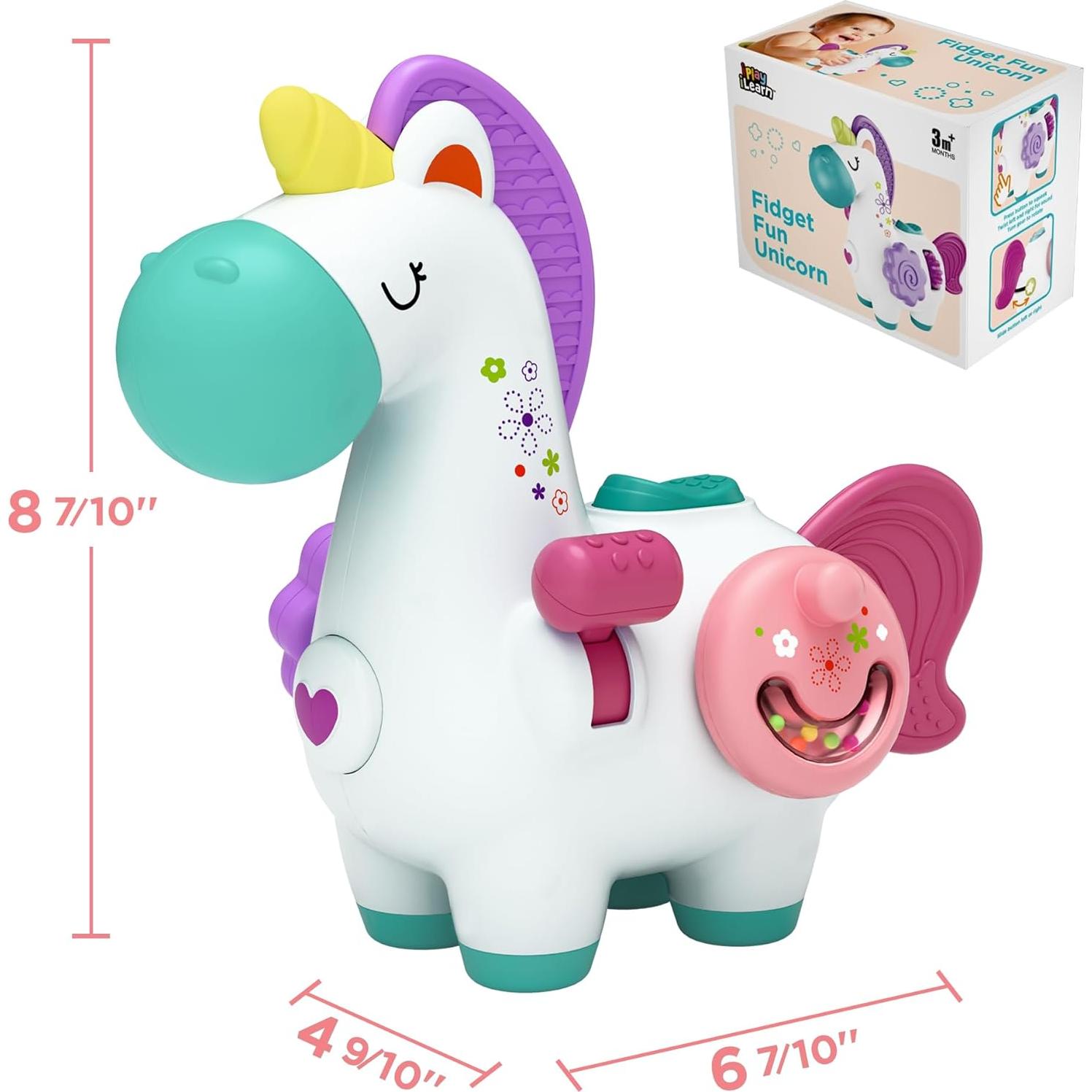 Cubo de Actividades Unicornio iPlay, Juguete Montessori 0-3 Años