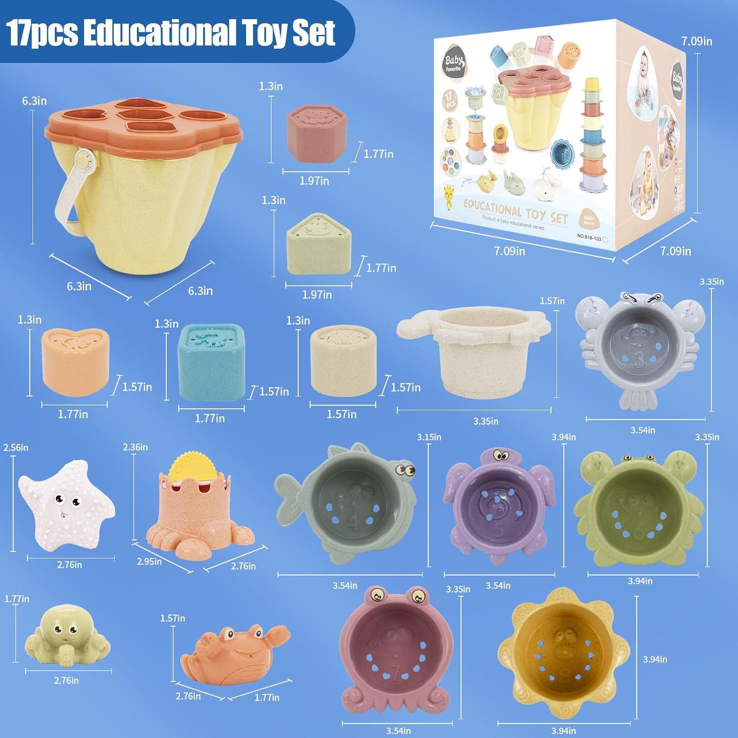 Set de Juguetes Montessori 17PCS BYFWH para Bebés 6-48 Meses