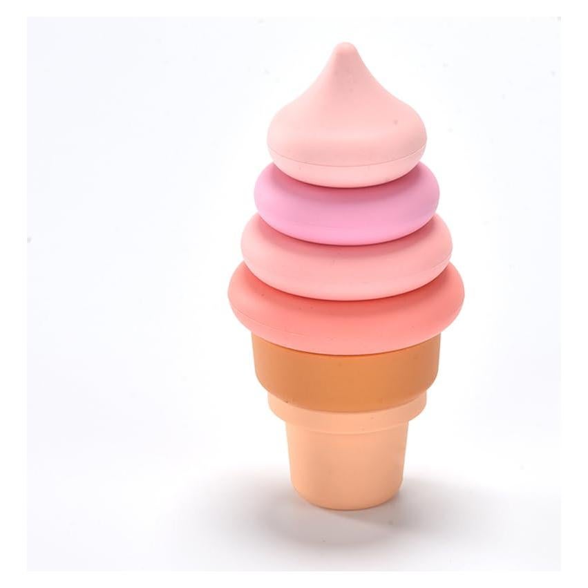 Juguete Apilable de Helado de Silicona para Bebés 6+ Meses
