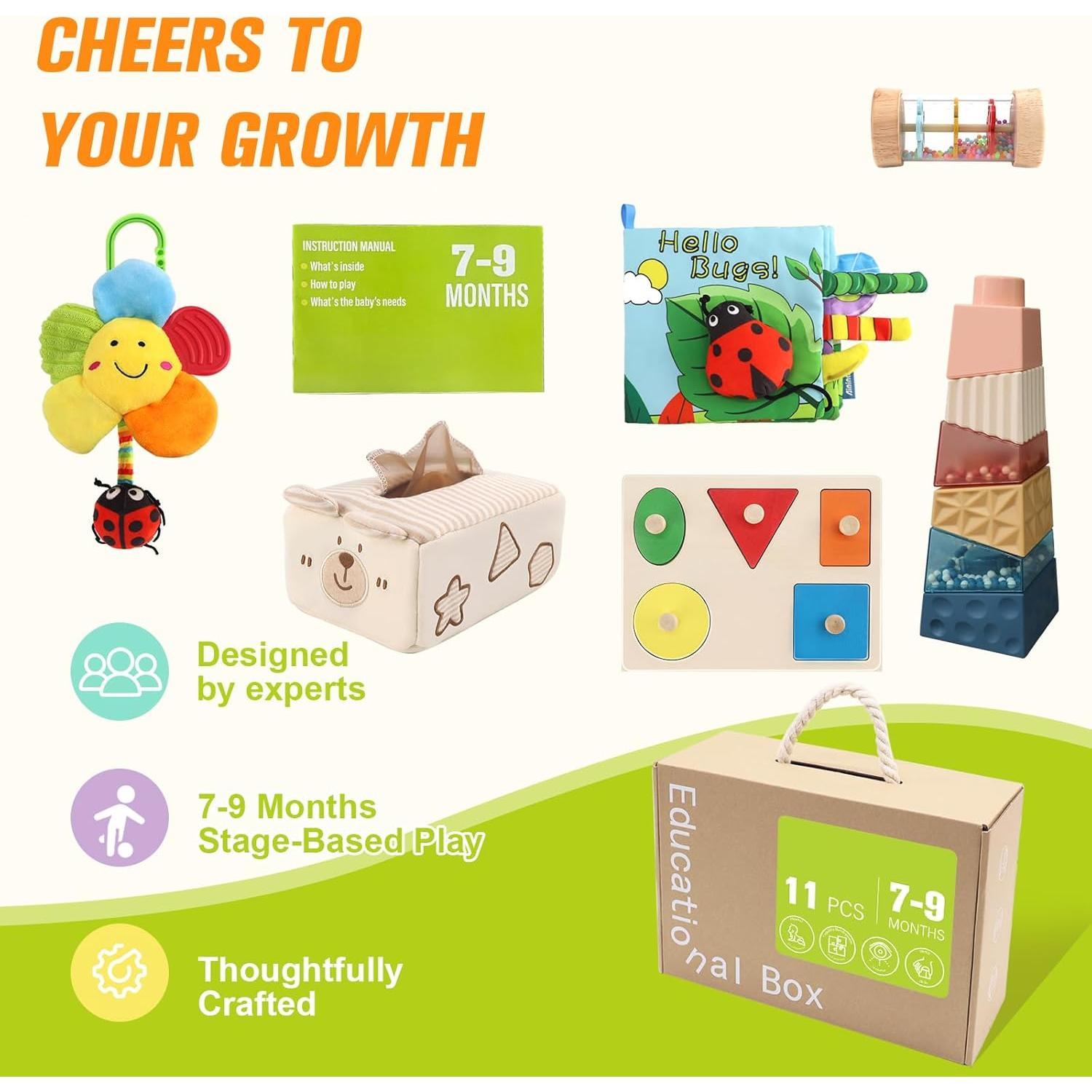 Juguetes Apilables Vocheer para Bebés 6-12 Meses 6 en 1