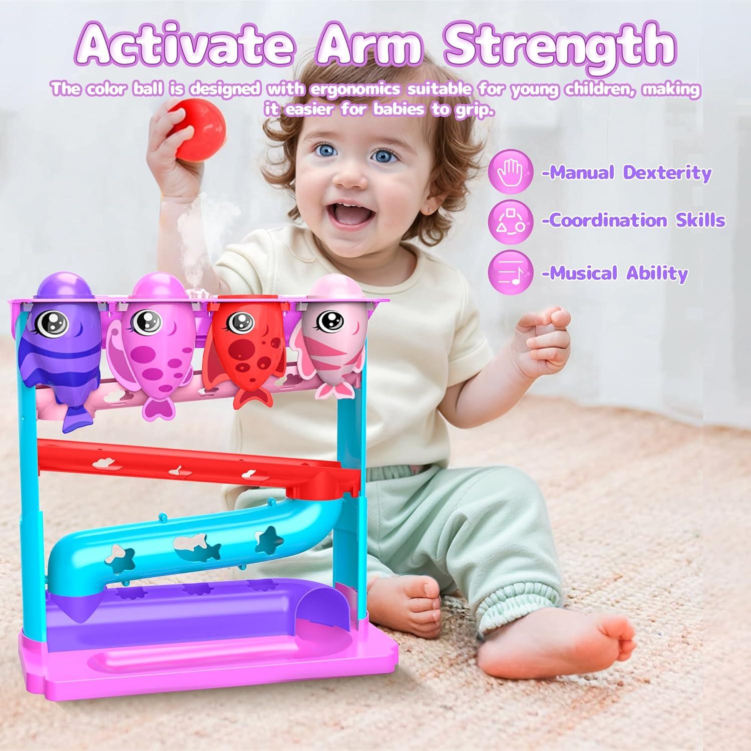 Juguete de Caída de Pelotas HOTHOM LENRAM Rosa 9-24 Meses