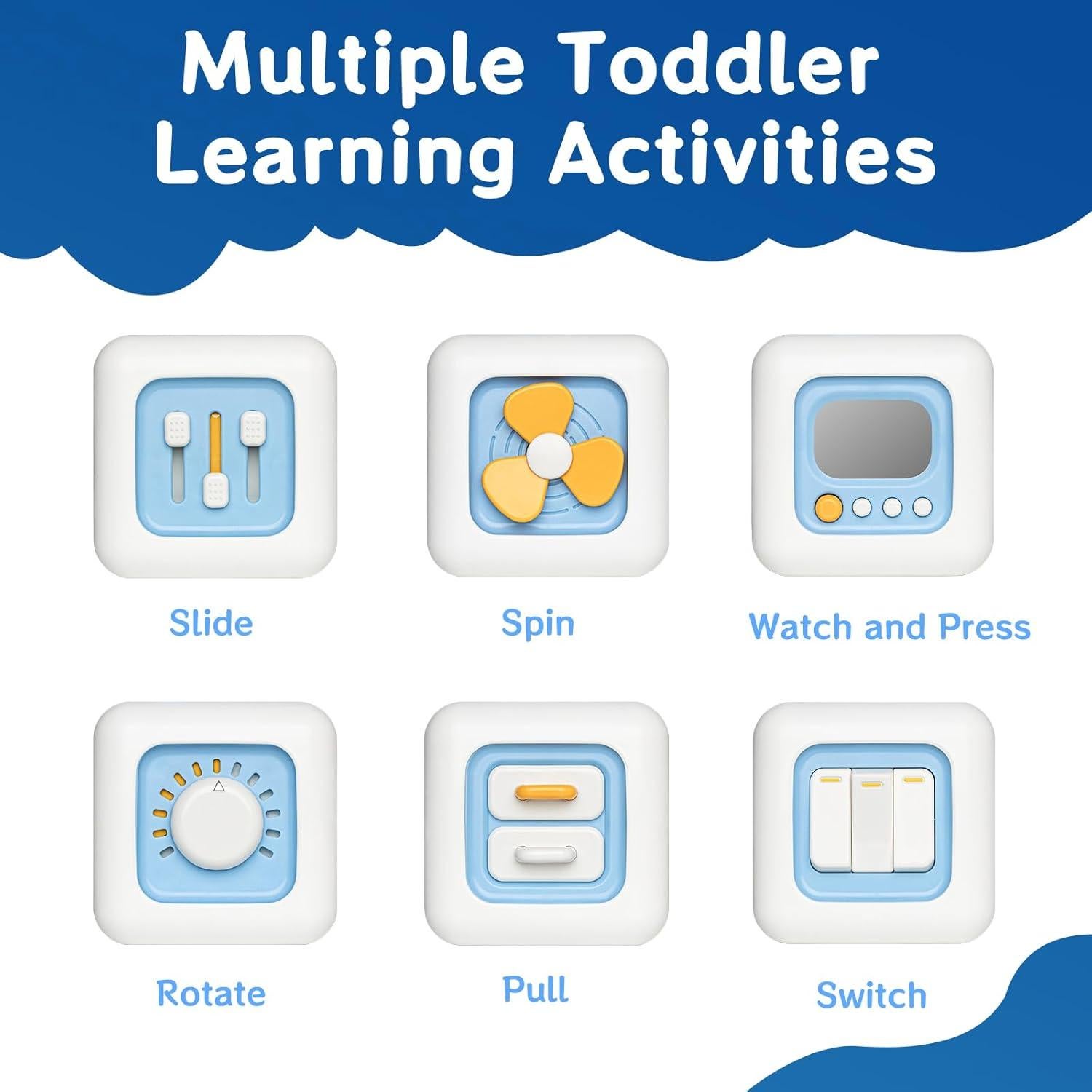 Cubo de Actividades Montessori BLF FUN Azul 9.4cm para Niños