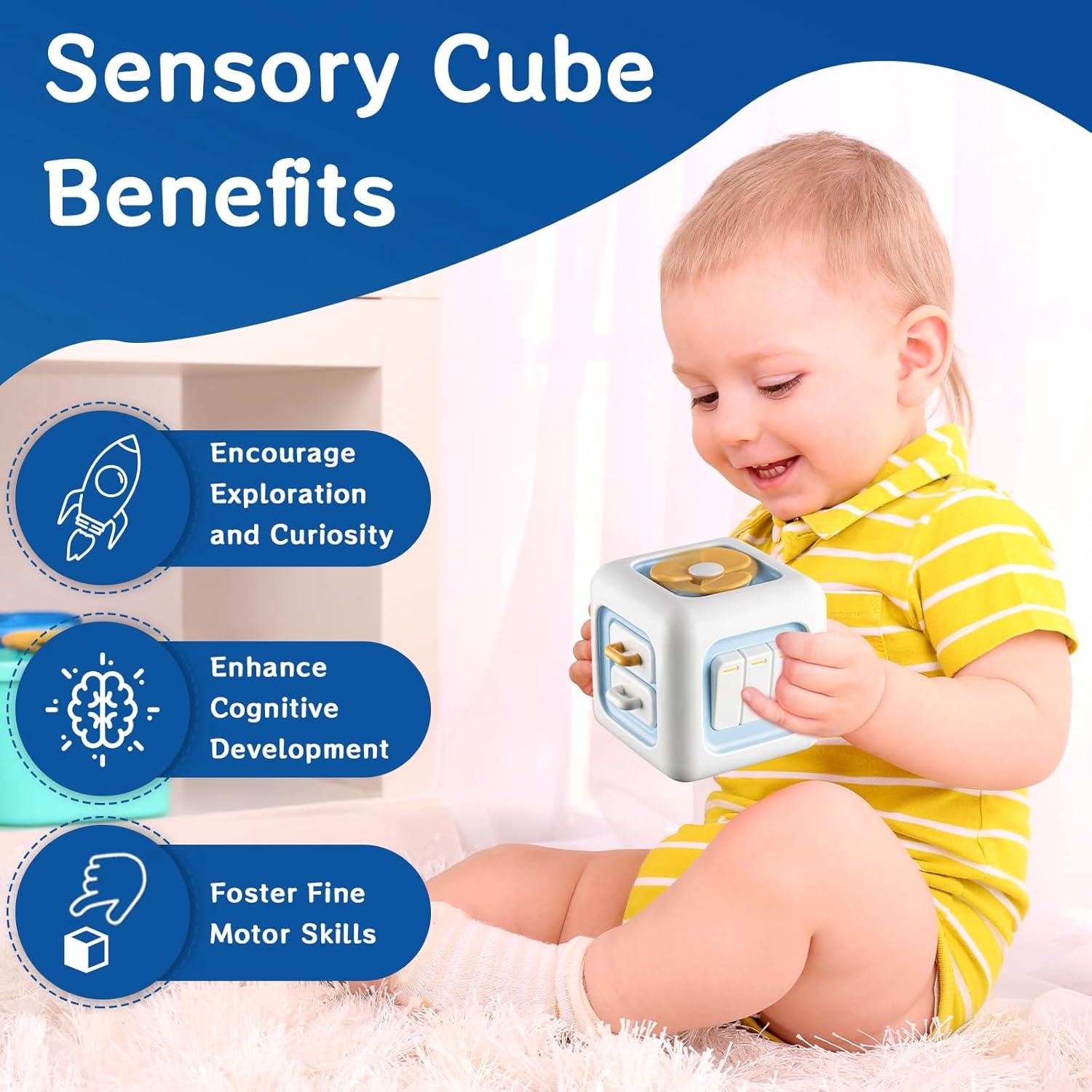 Cubo de Actividades Montessori BLF FUN Azul 9.4cm para Niños