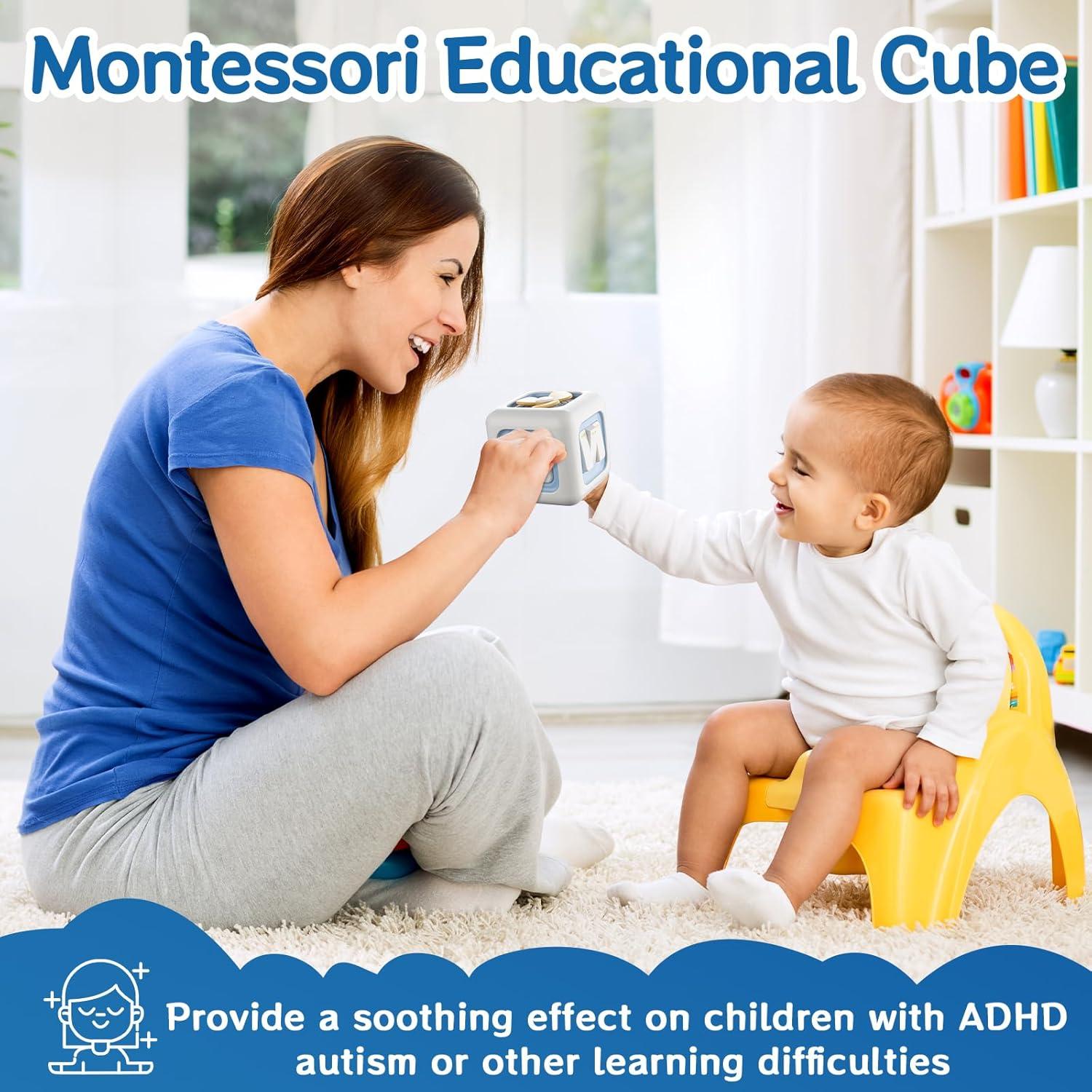 Cubo de Actividades Montessori BLF FUN Azul 9.4cm para Niños