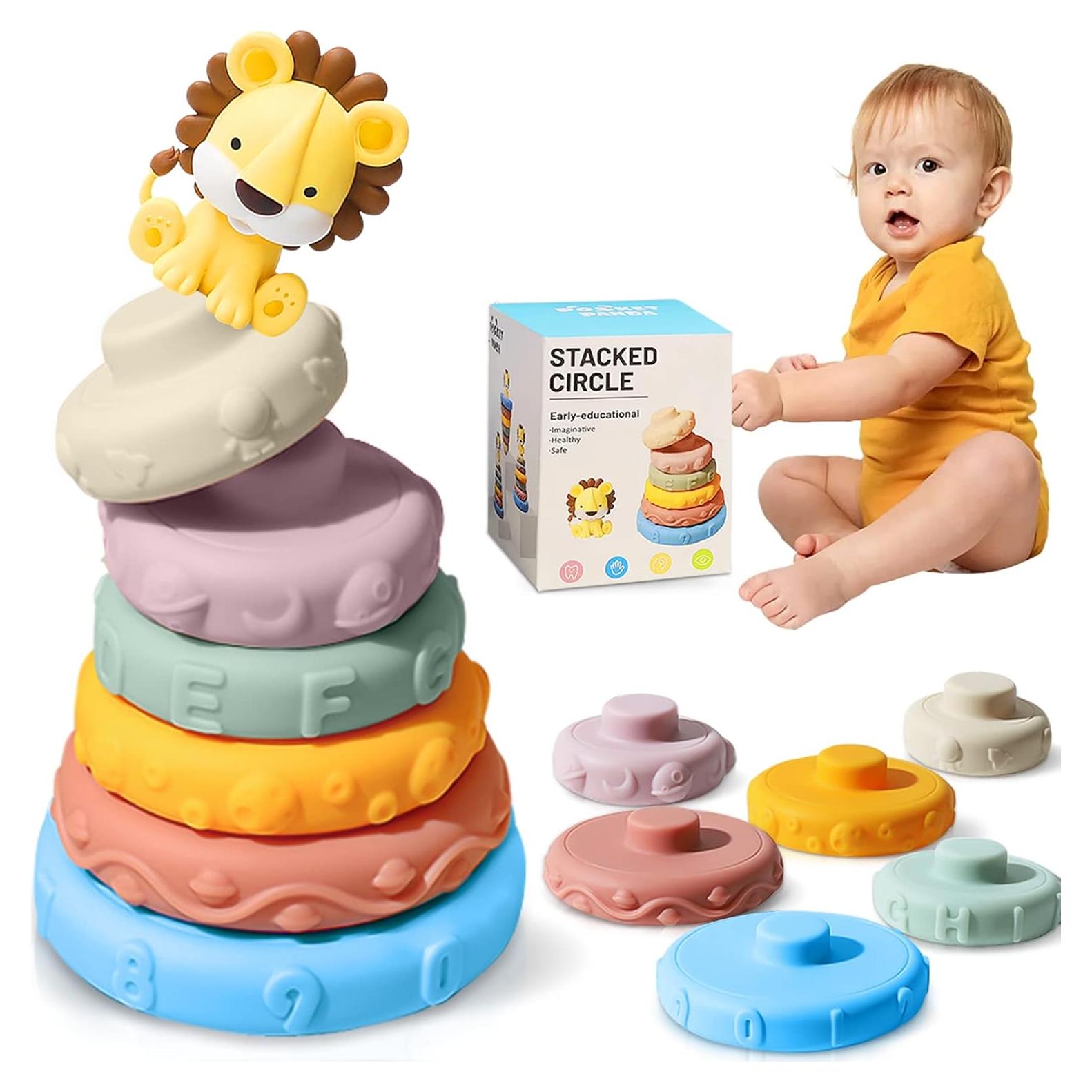 Juguete Apilable Montessori Pocket Panda para Bebés 6-12 Meses