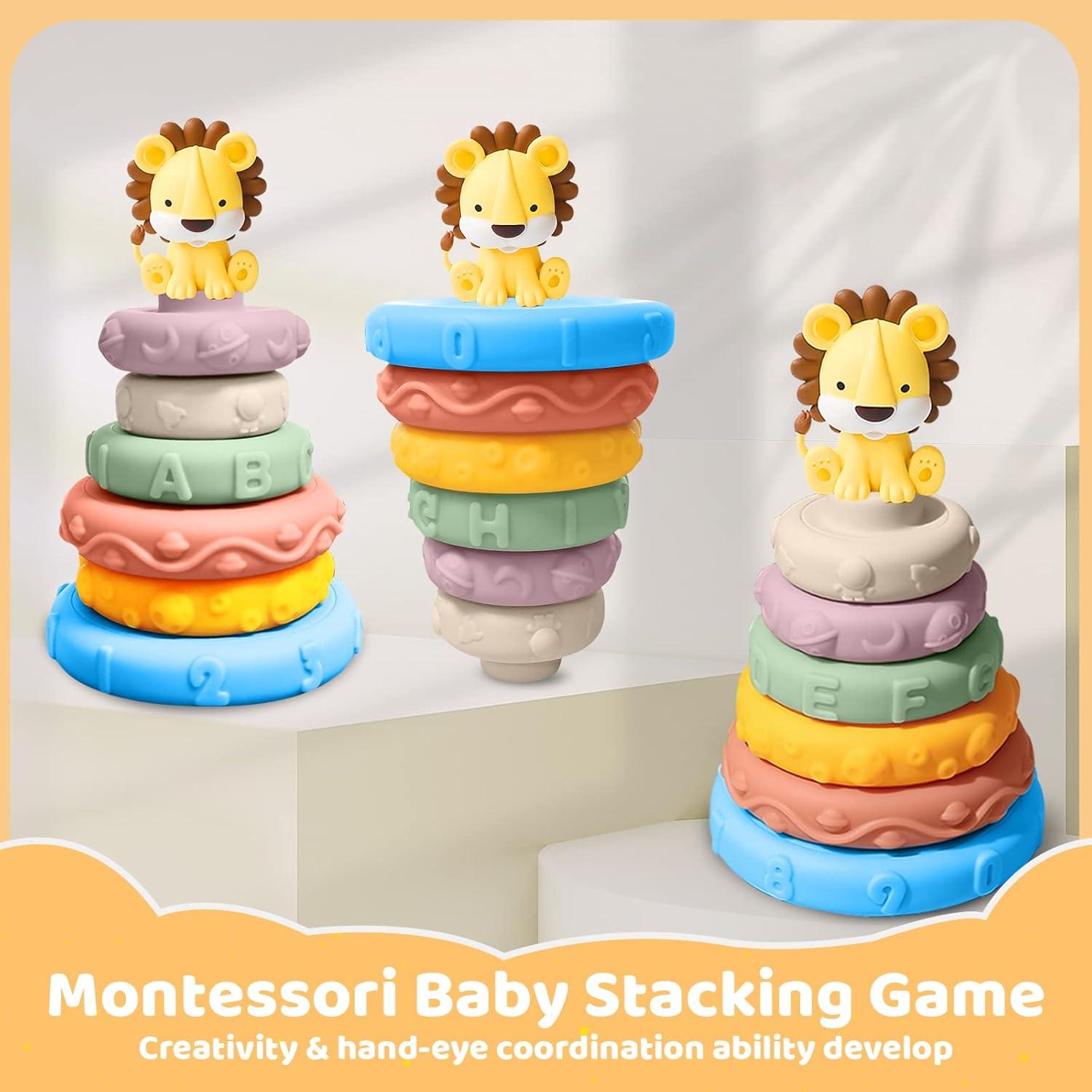 Juguete Apilable Montessori Pocket Panda para Bebés 6-12 Meses