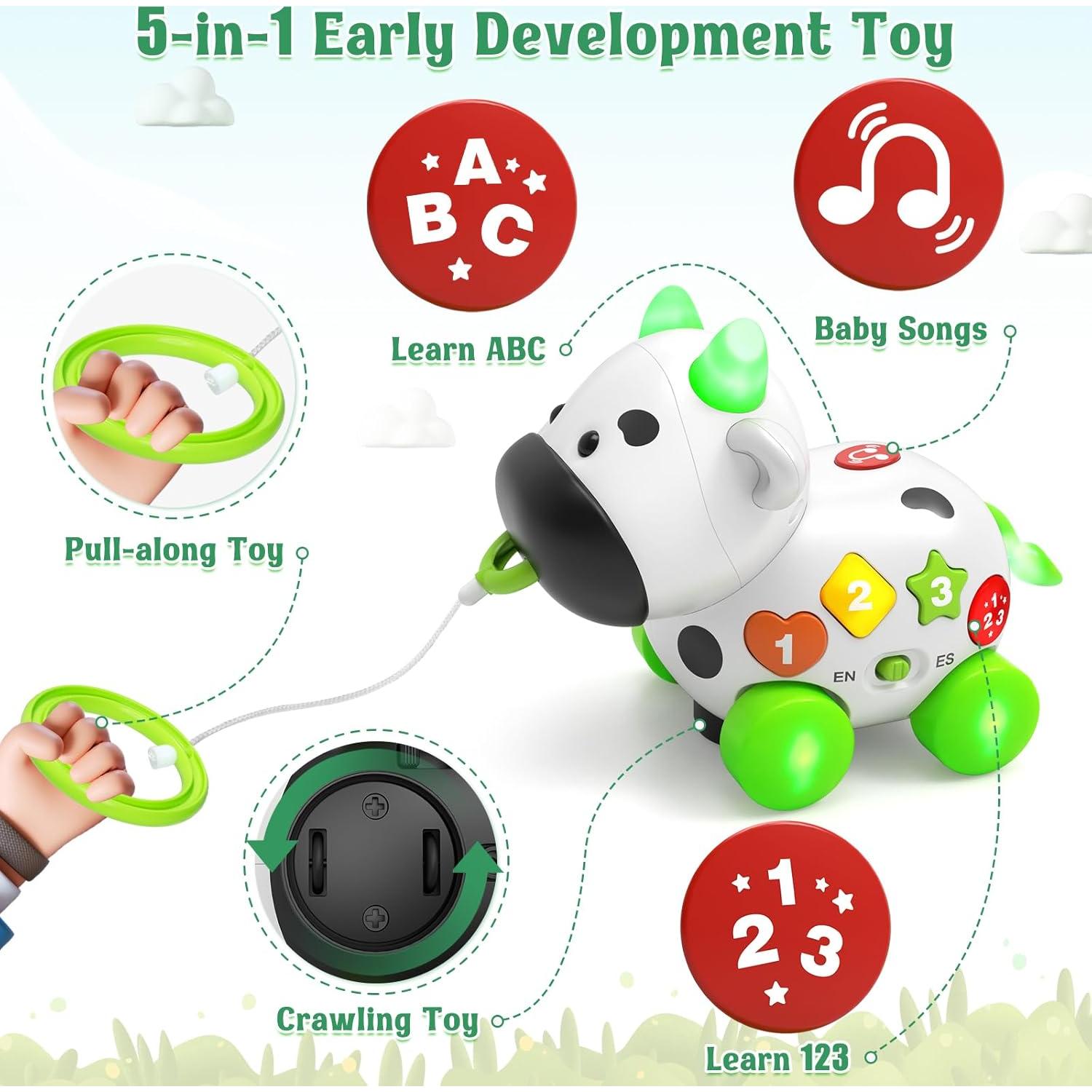 Juguete Musical de Vaca Talkfun para Bebés 6-18 Meses