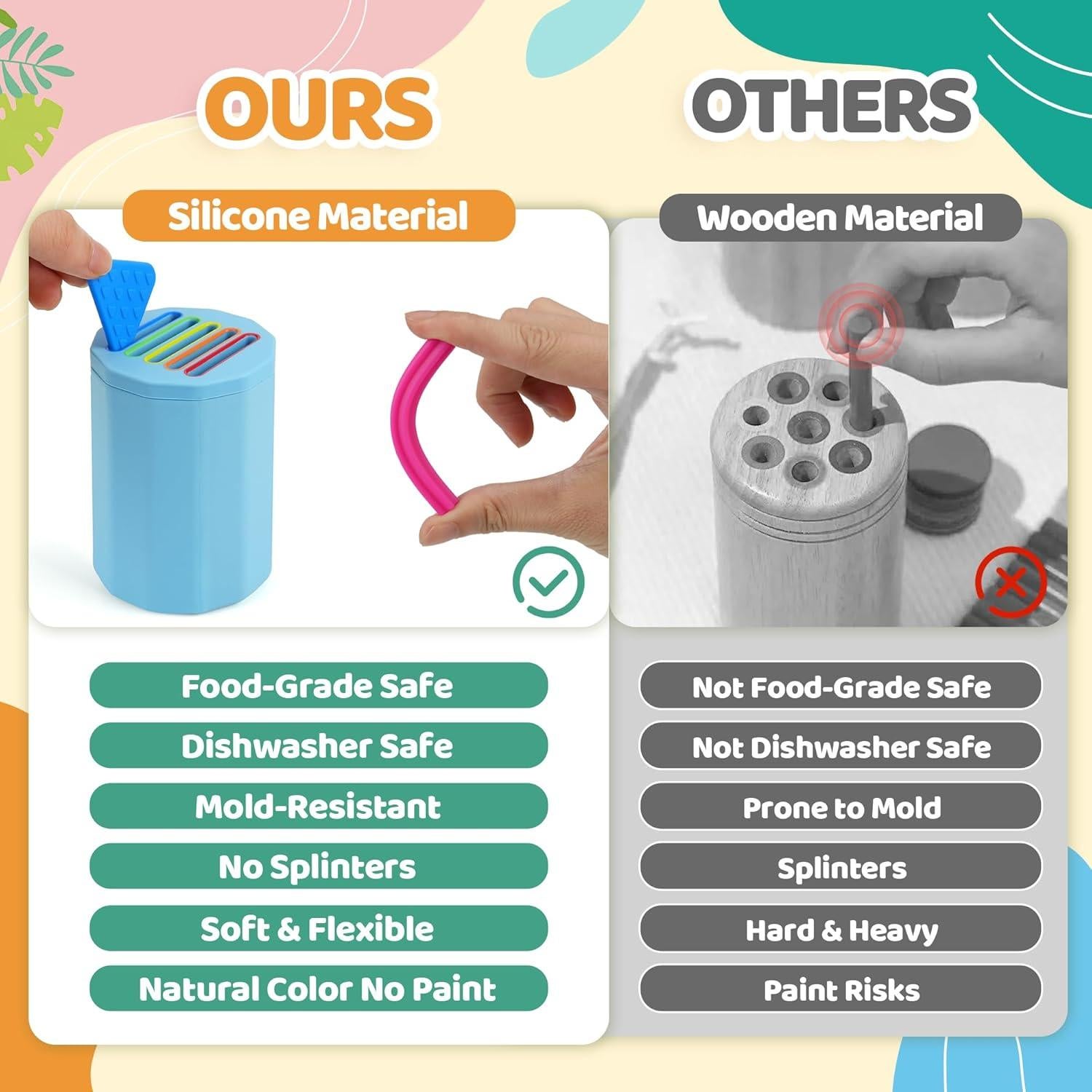 Juguete Montessori de Silicona para Niños 1-3 Años - Clasificador de Formas y Colores