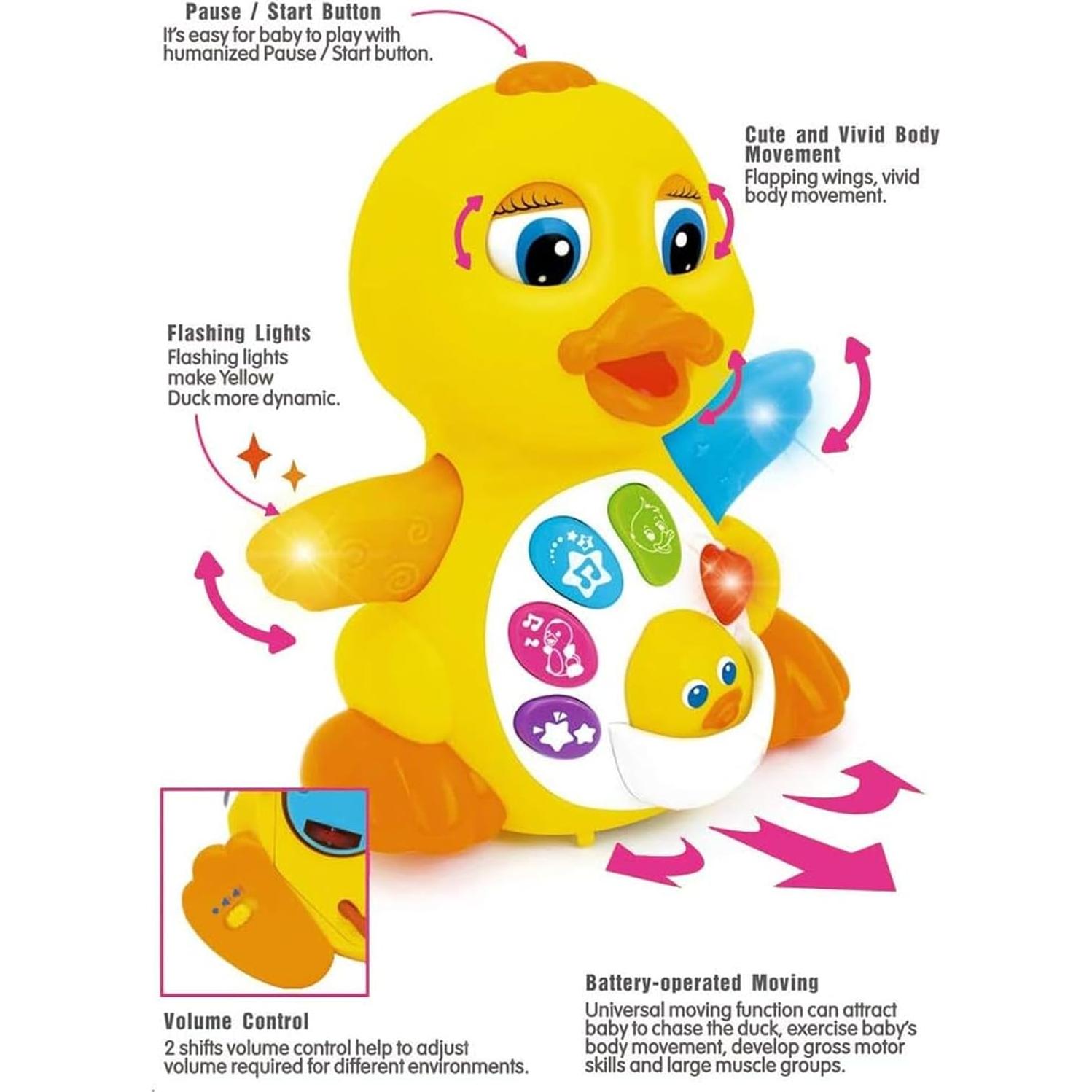 Juguete Educativo Pato Amarillo Musical Huile 17x11x13cm