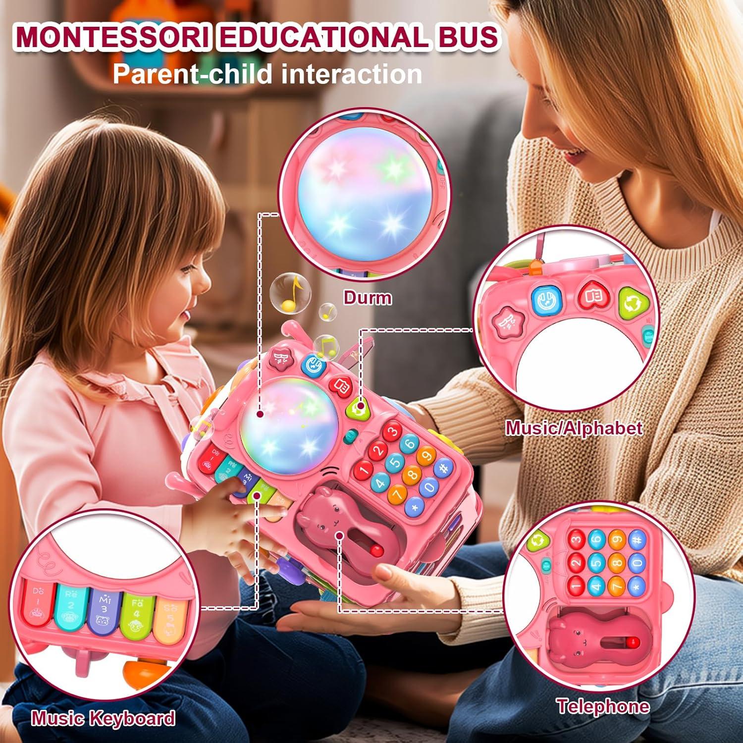 Juguete Musical Montessori Autobús DELUTIQUE 26x19.3 cm